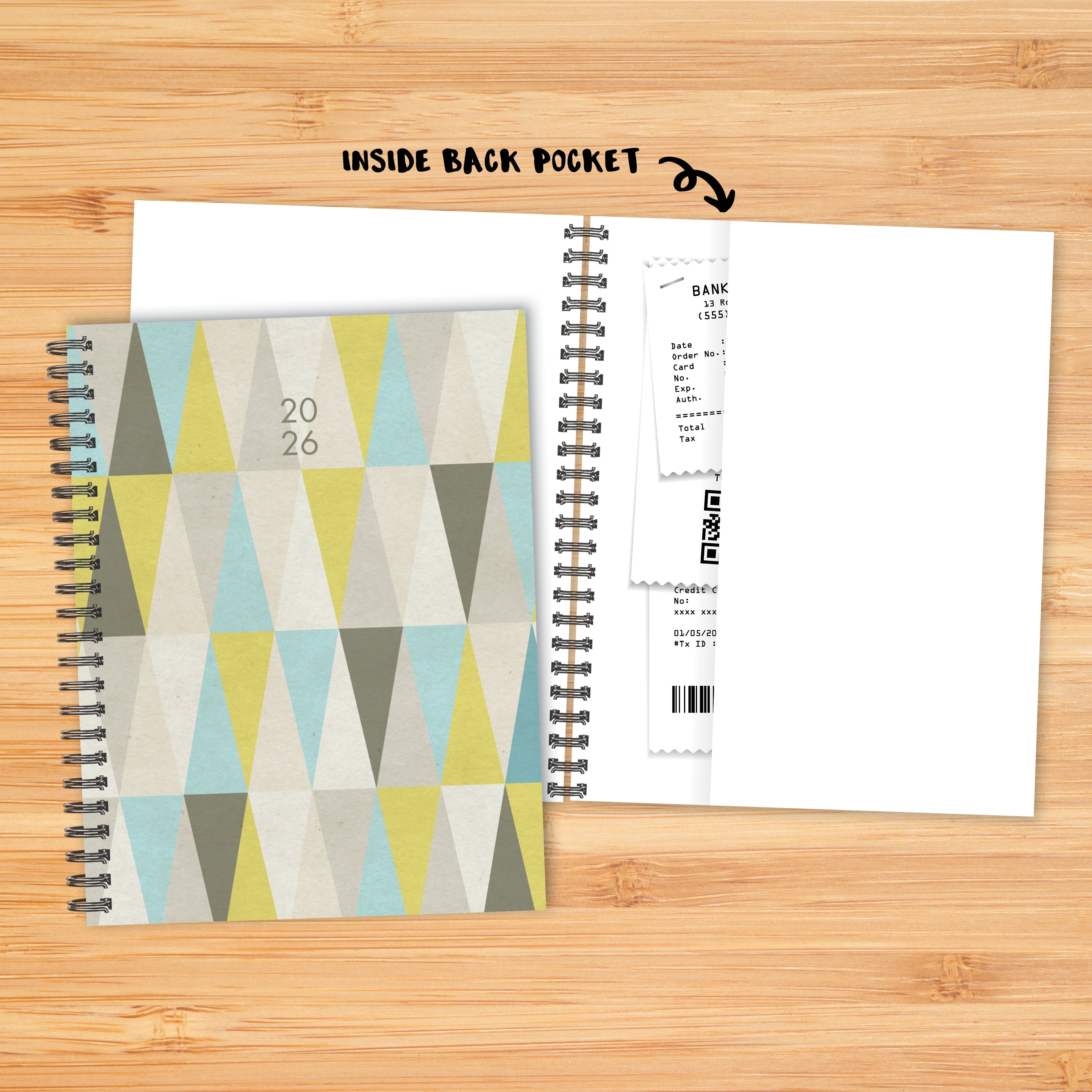 2026 Geometric Gray - Monthly & Weekly Diary/Planner