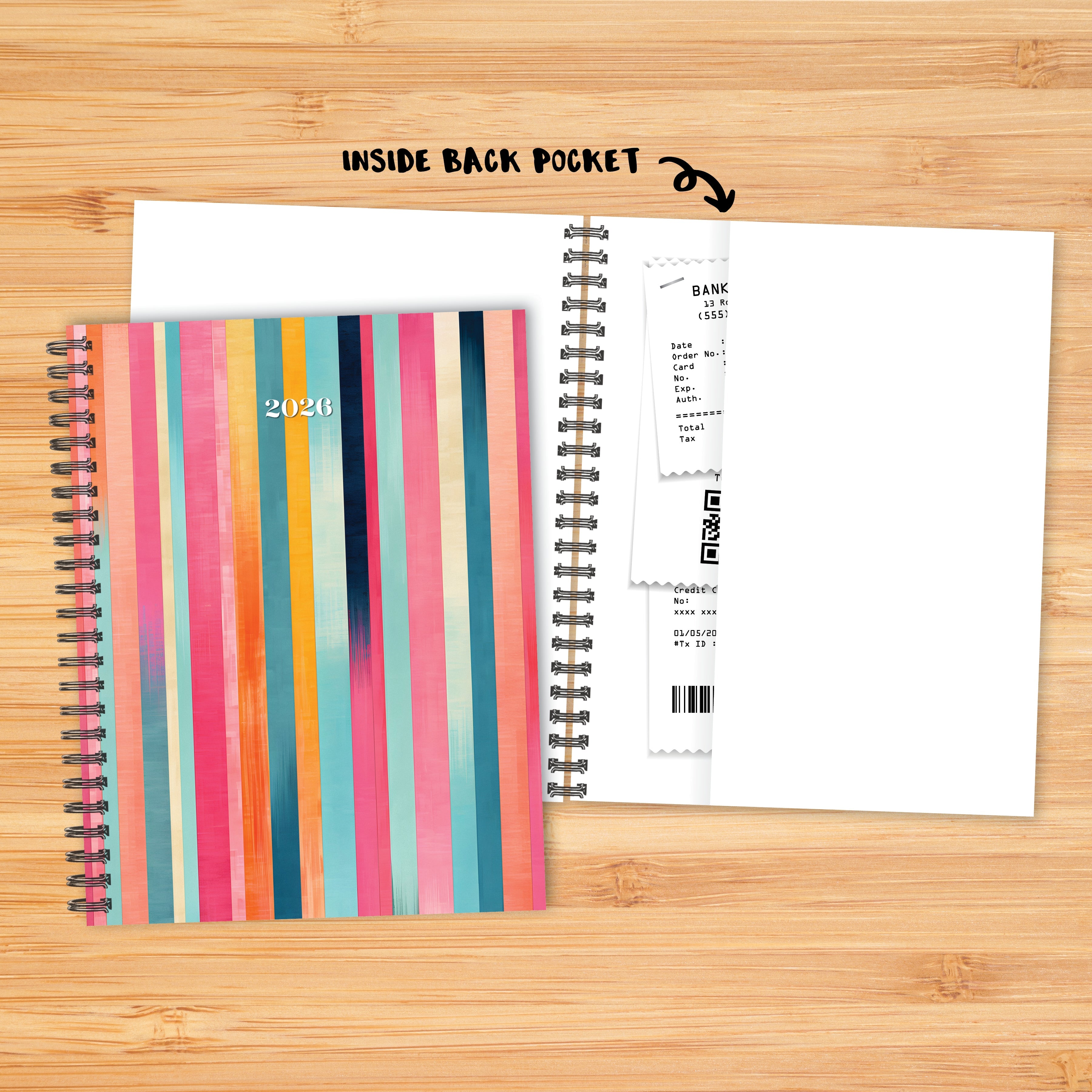 2026 Happy Stripe - Monthly & Weekly Diary/Planner