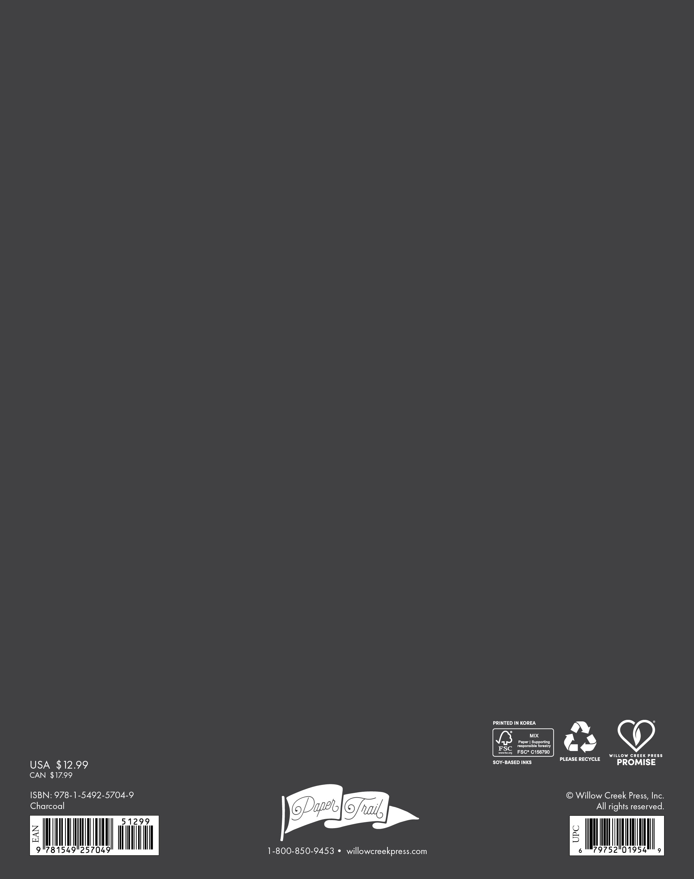 2026 Charcoal - Monthly Diary/Planner