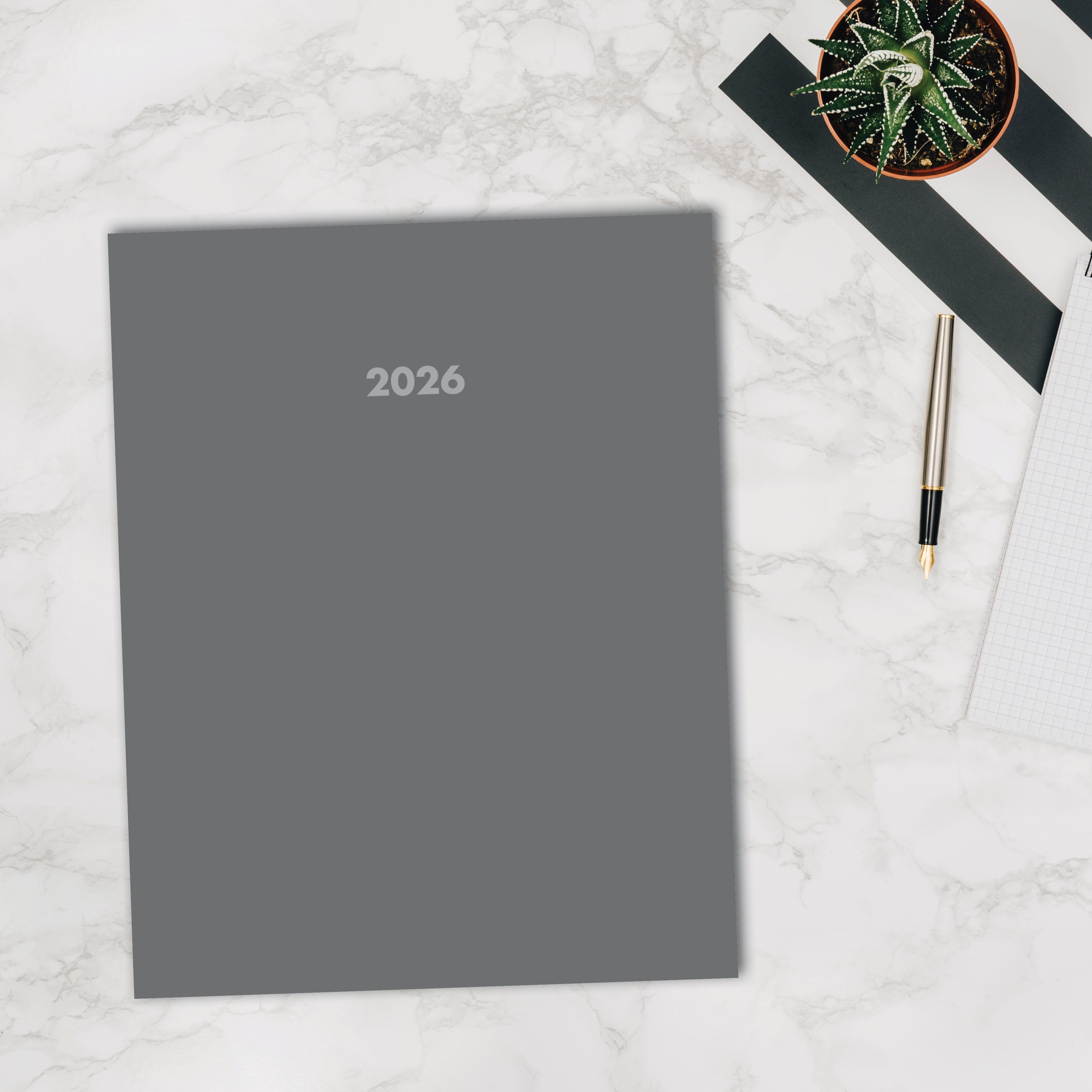 2026 Charcoal - Monthly Diary/Planner