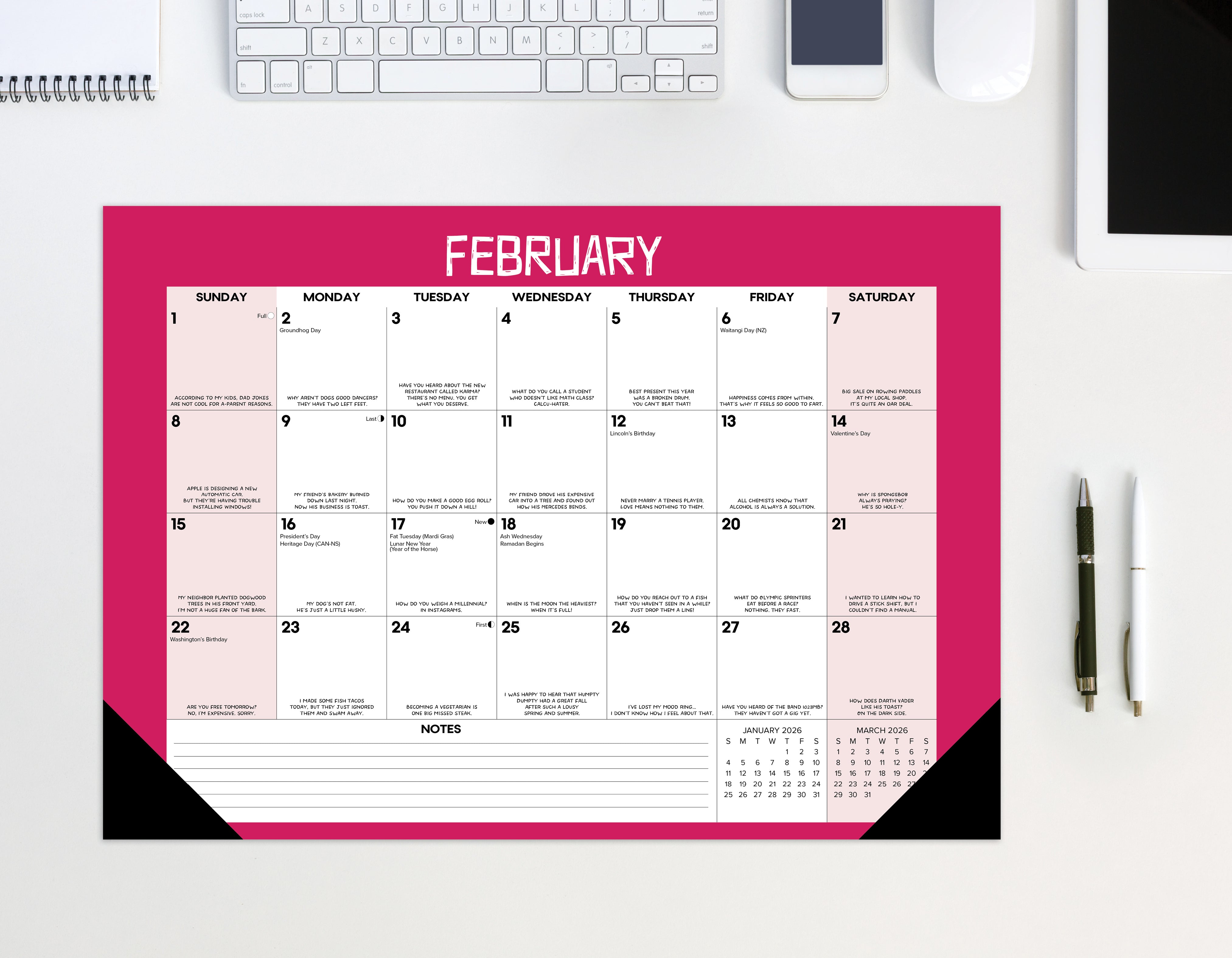 2026 Bad Dad Jokes - Desk Pad