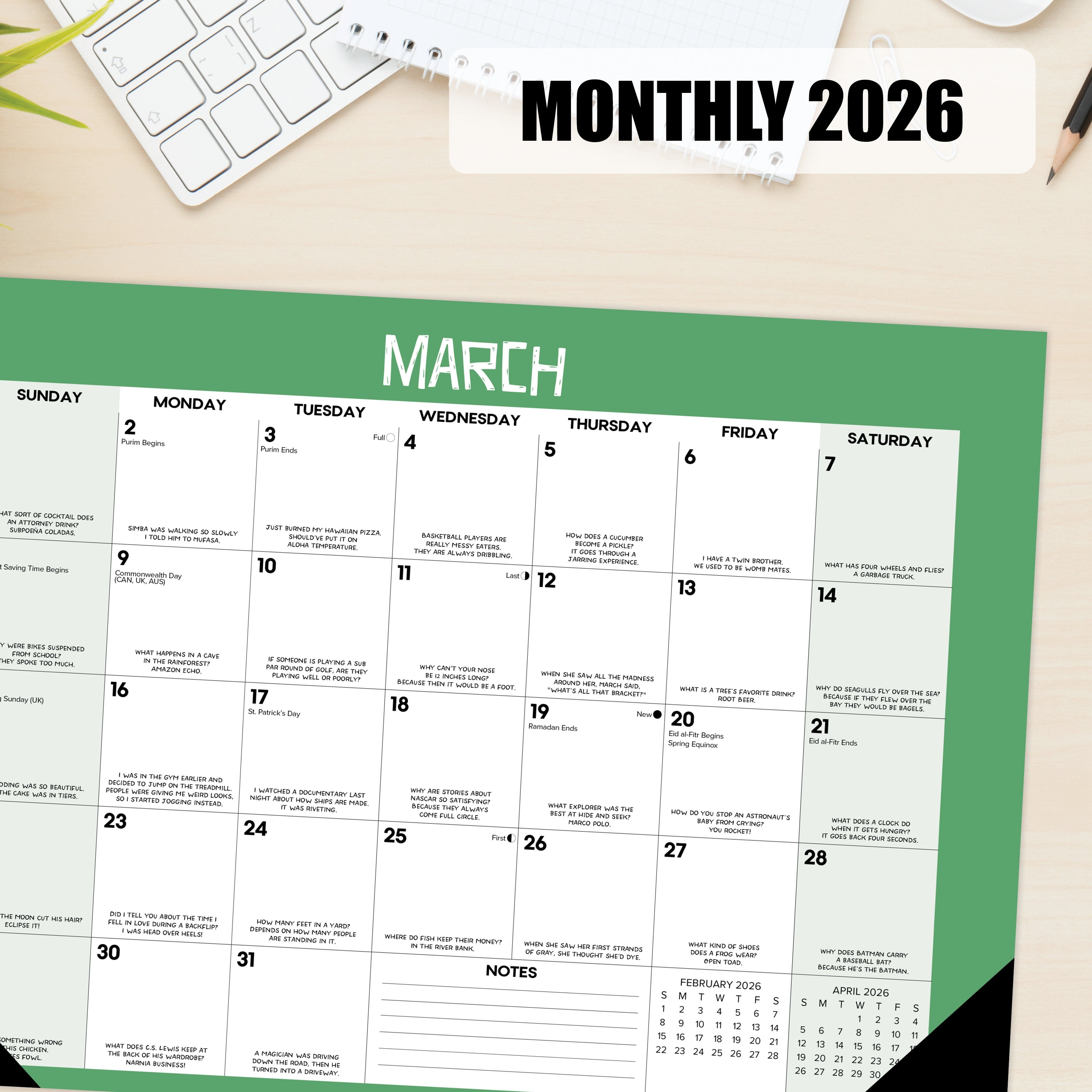 2026 Bad Dad Jokes - Desk Pad