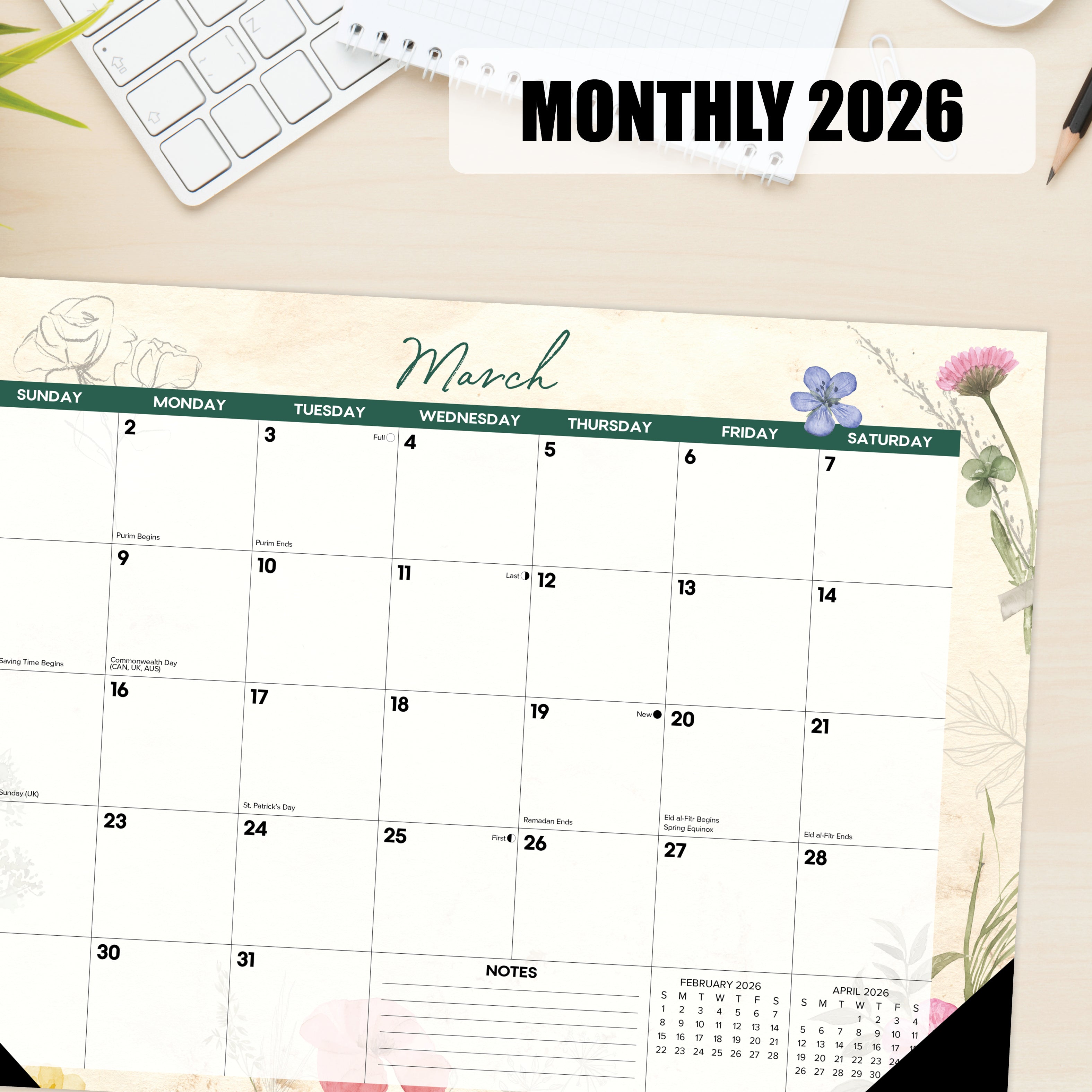 2026 Botanical Garden - Desk Pad