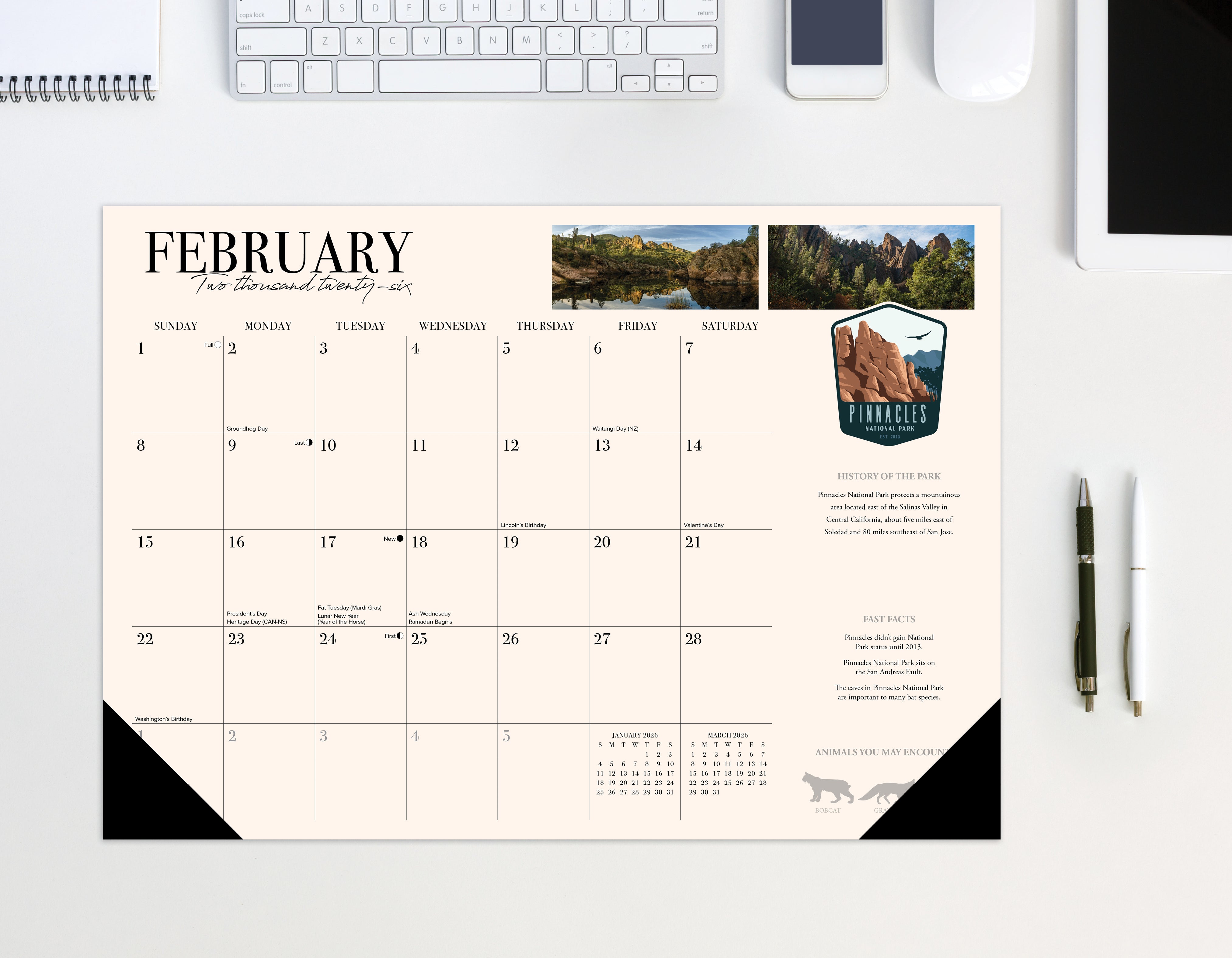 2026 National Parks - Desk Pad