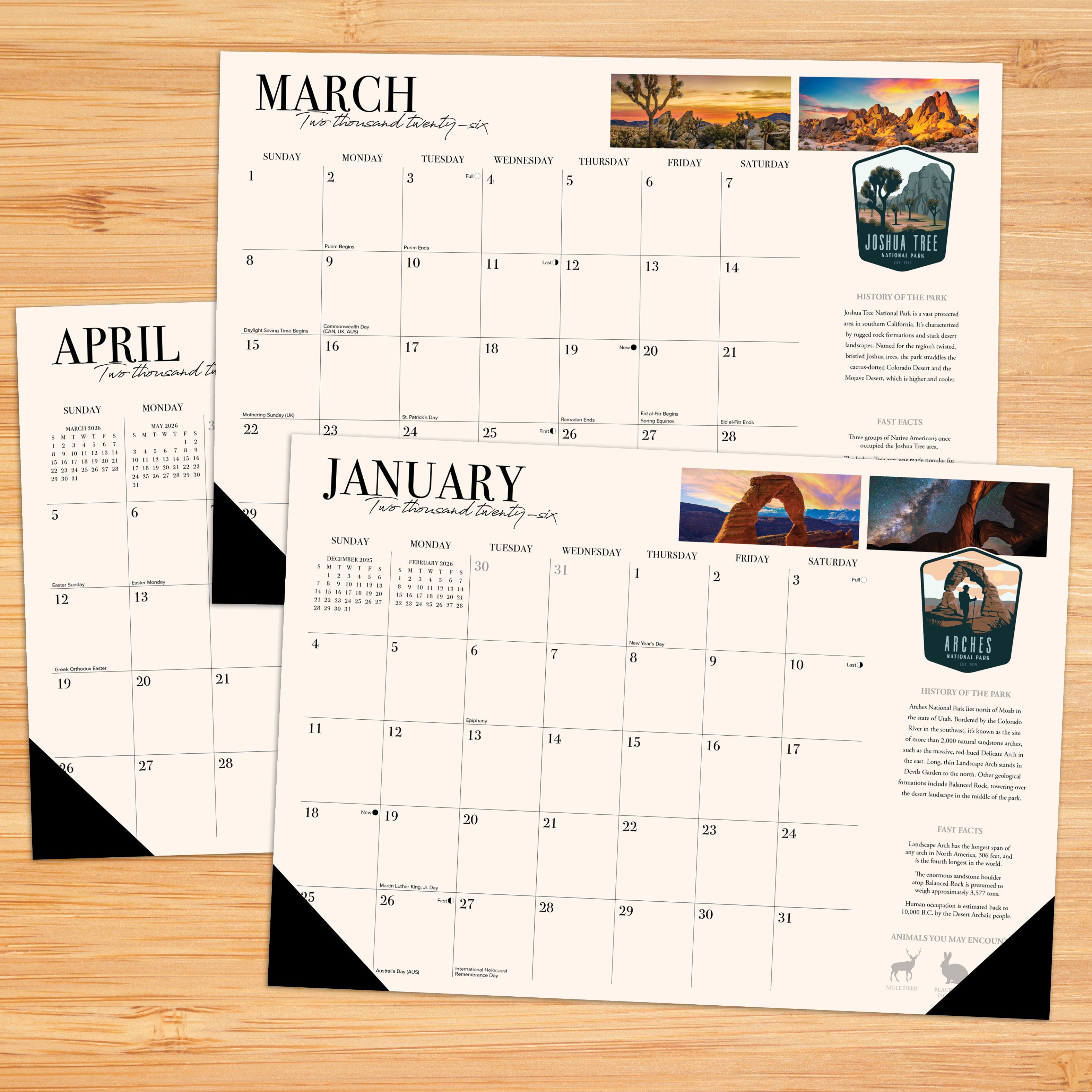2026 National Parks - Desk Pad