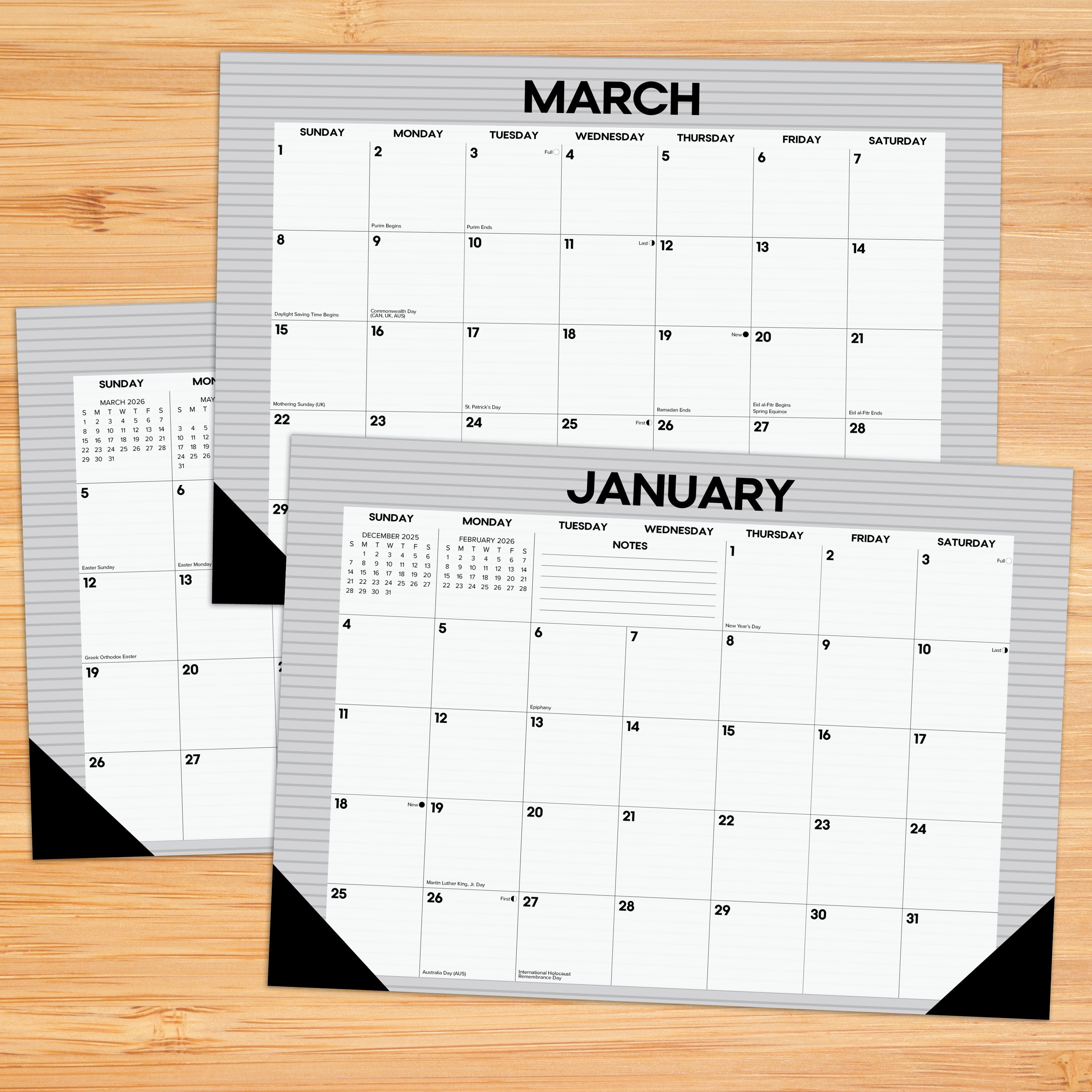 2026 Pinstripe - Desk Pad