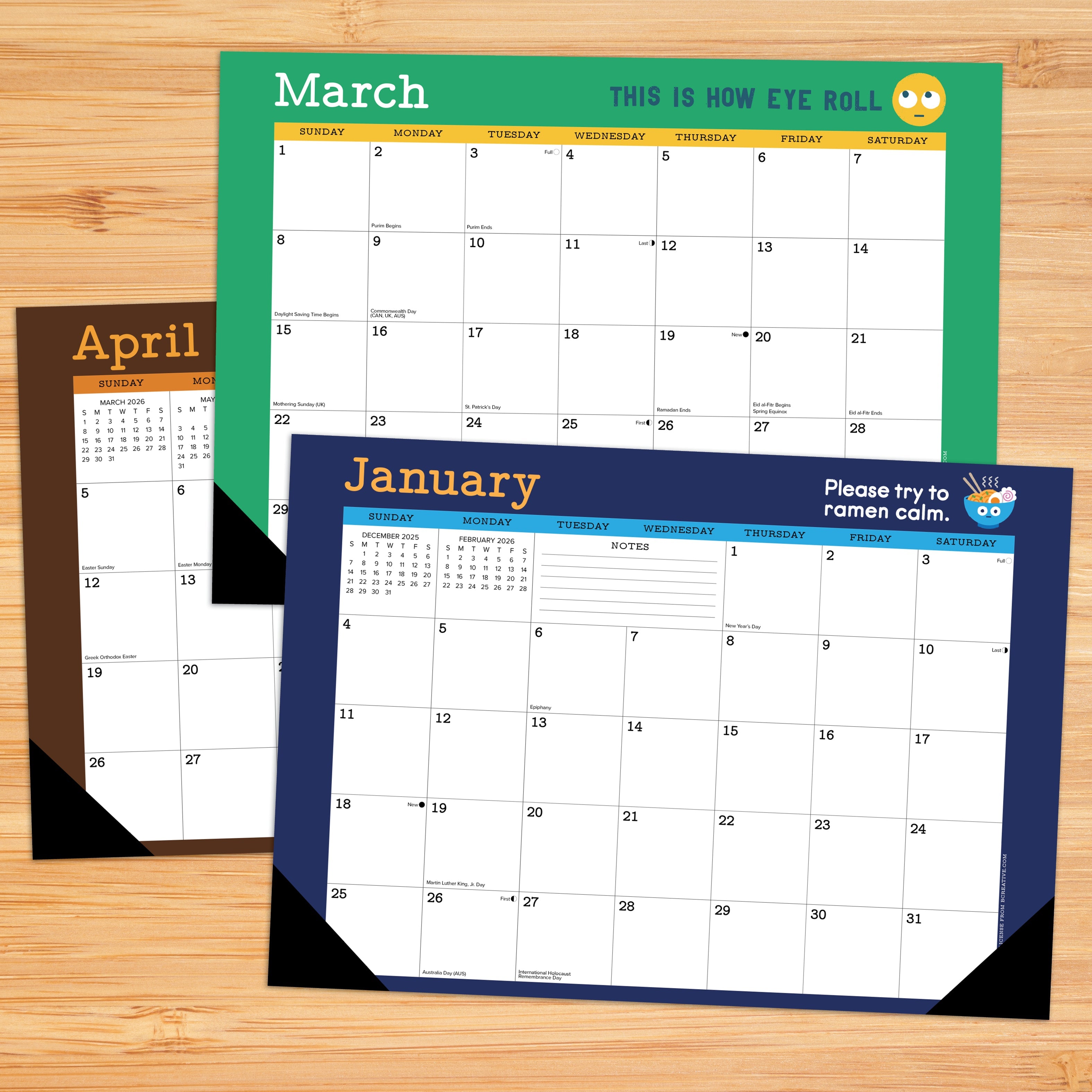 2026 Punny Art of David Olenick - Desk Pad