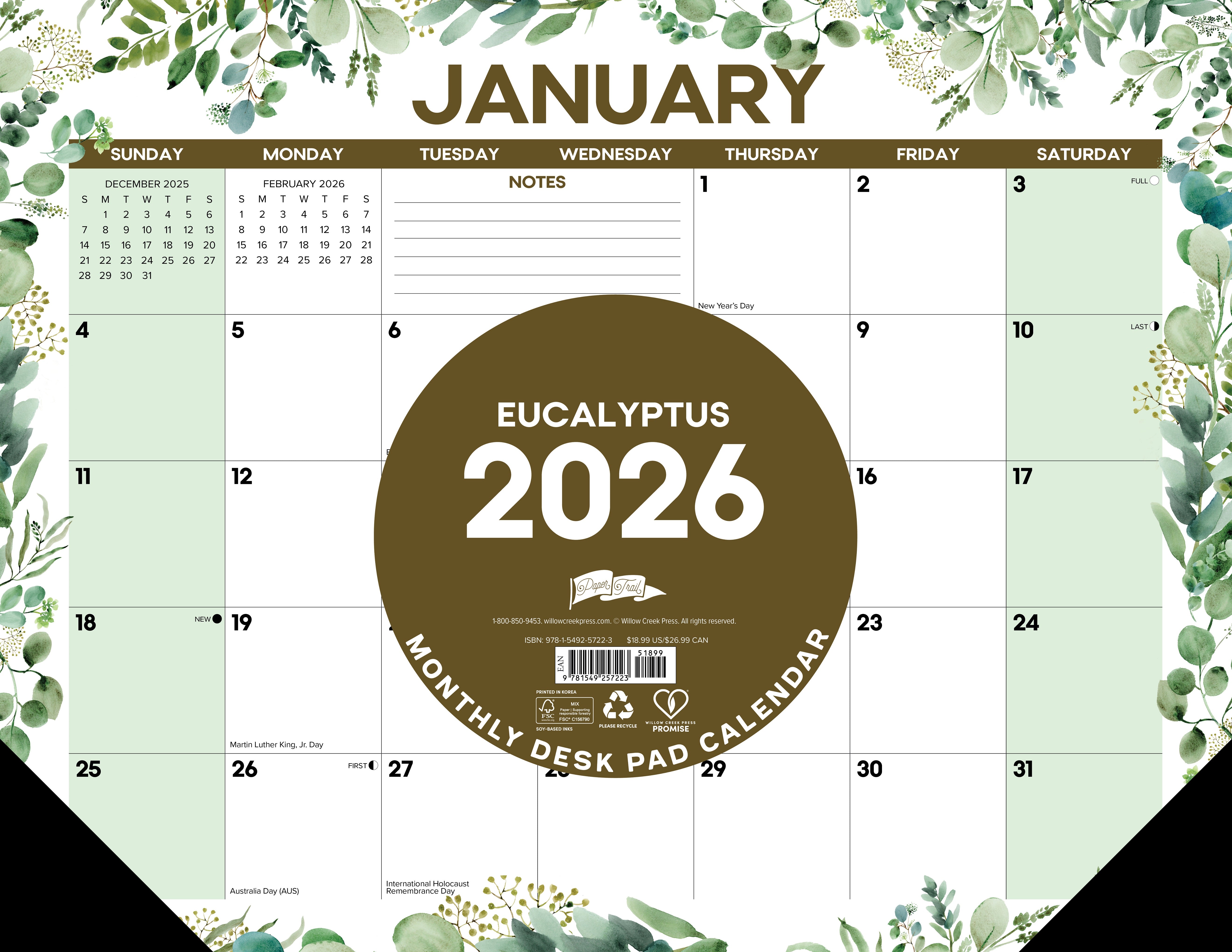 2026 Eucalyptus - Desk Pad