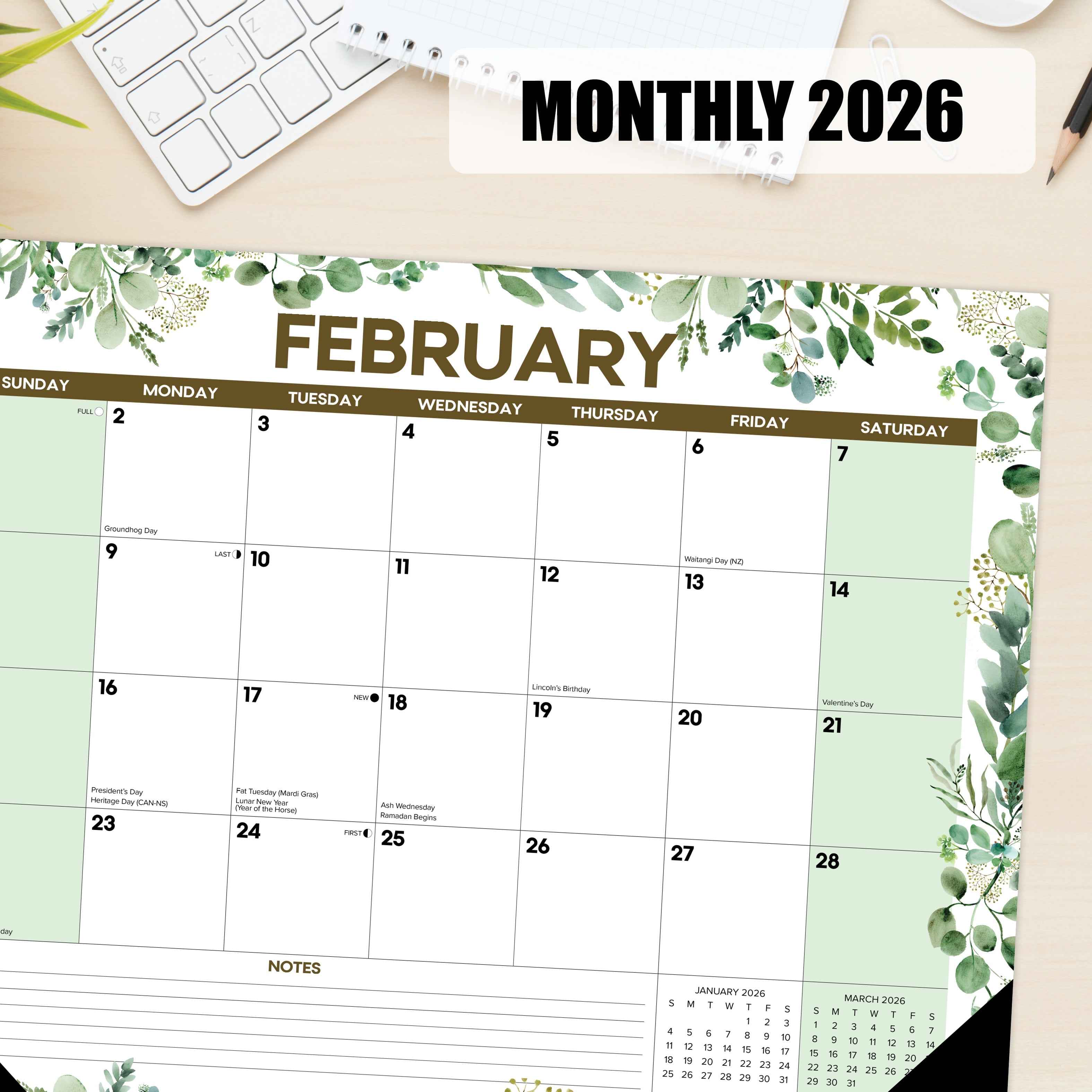 2026 Eucalyptus - Desk Pad