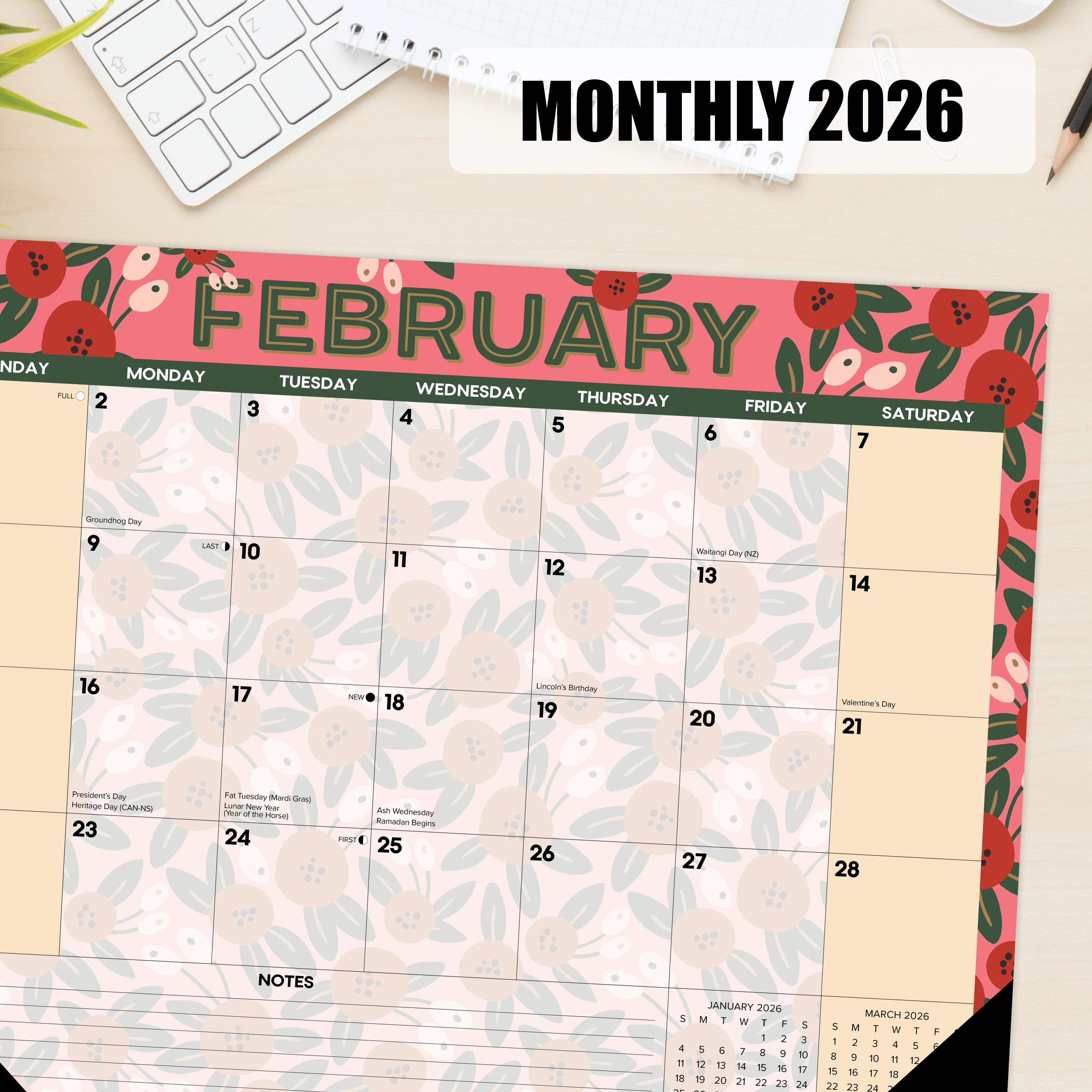 2026 Spring Floral - Desk Pad
