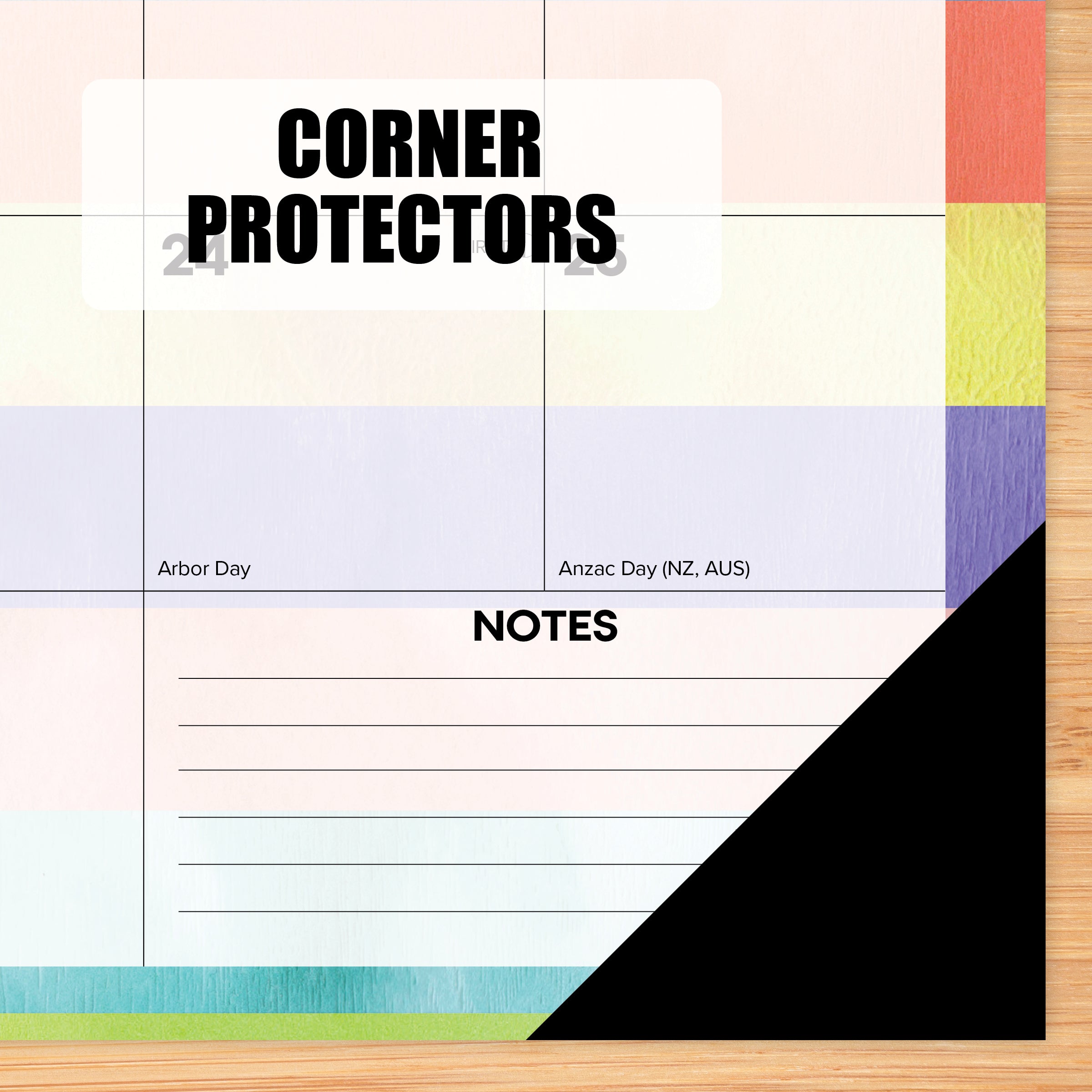 2026 Watercolor Stripes - Desk Pad