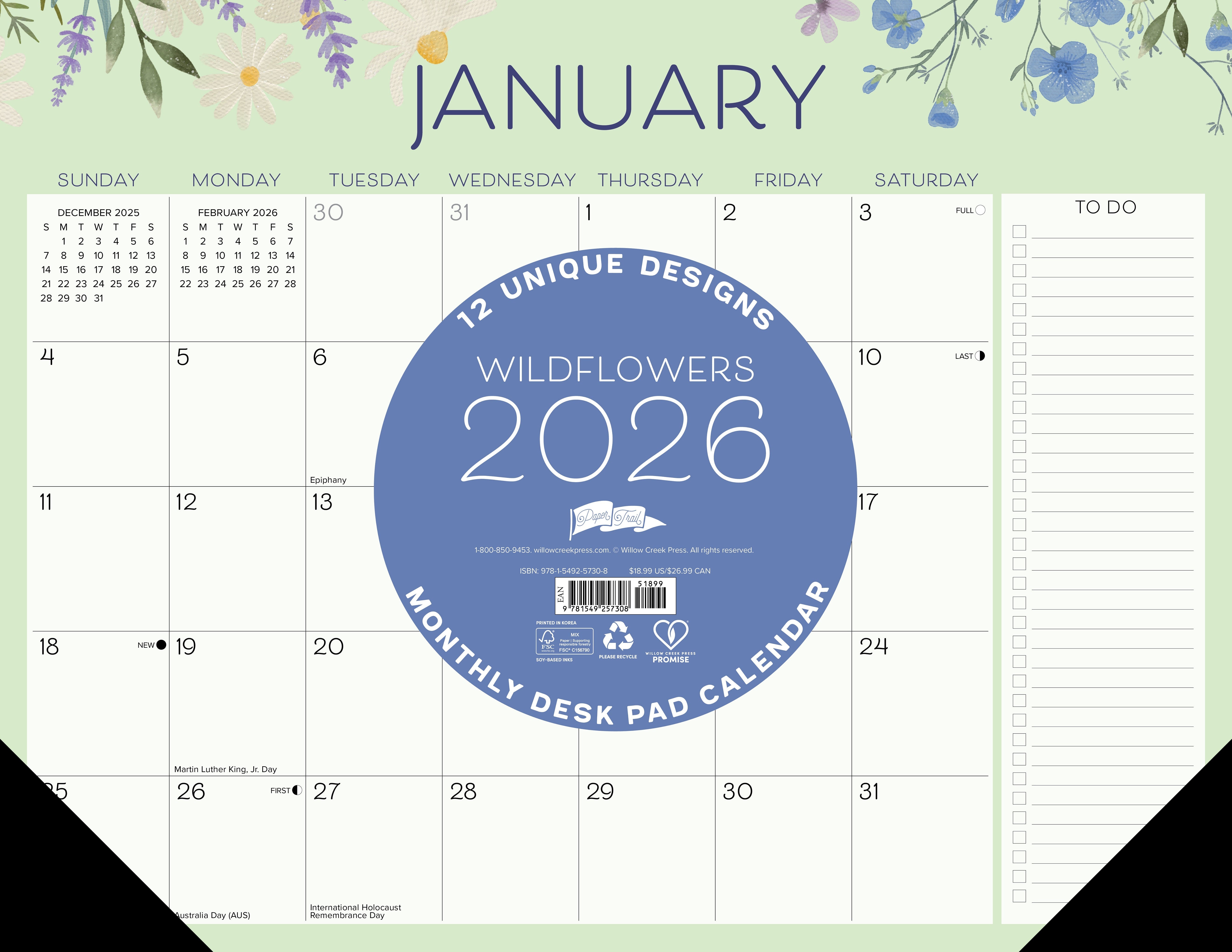 2026 Wildflowers - Desk Pad