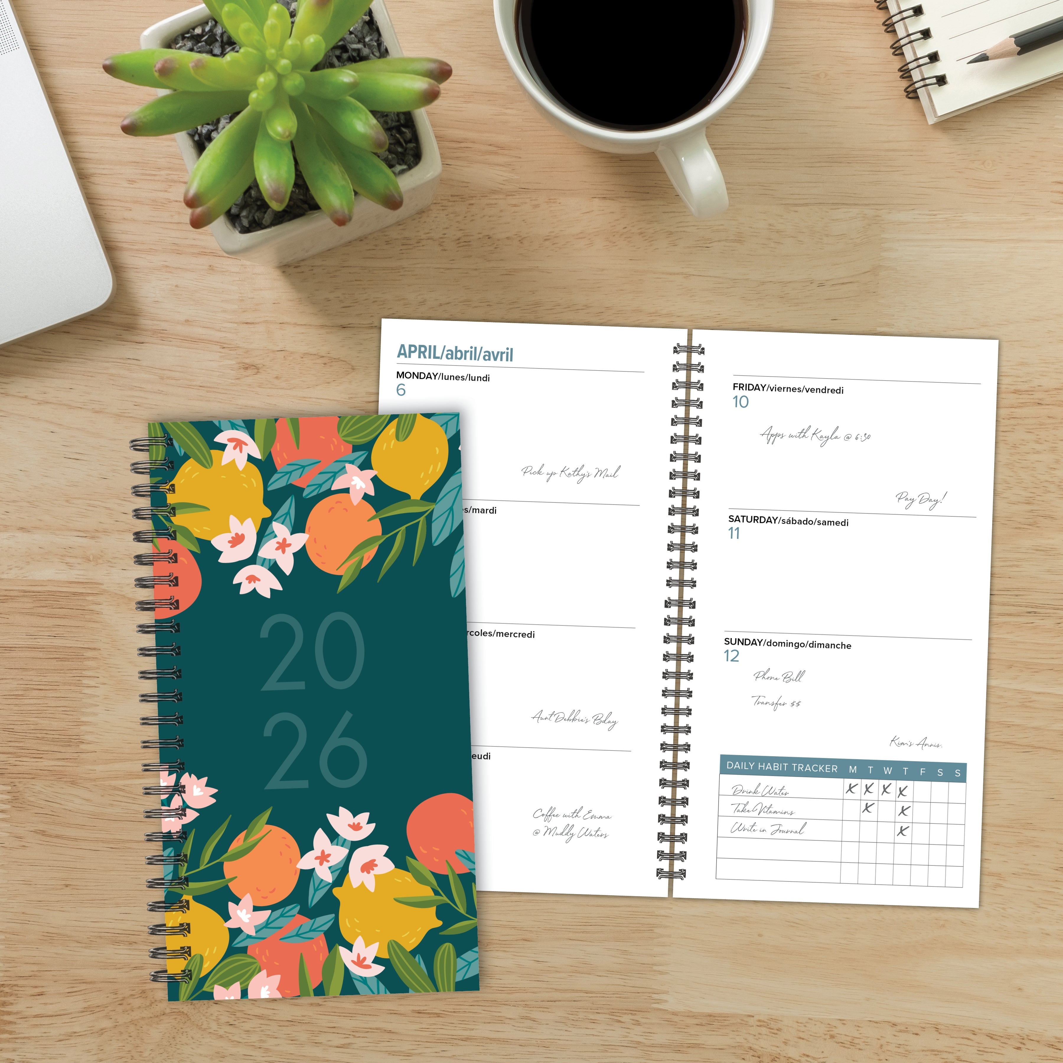 2026 Citrus - Weekly & Monthly Pocket Diary/Planner