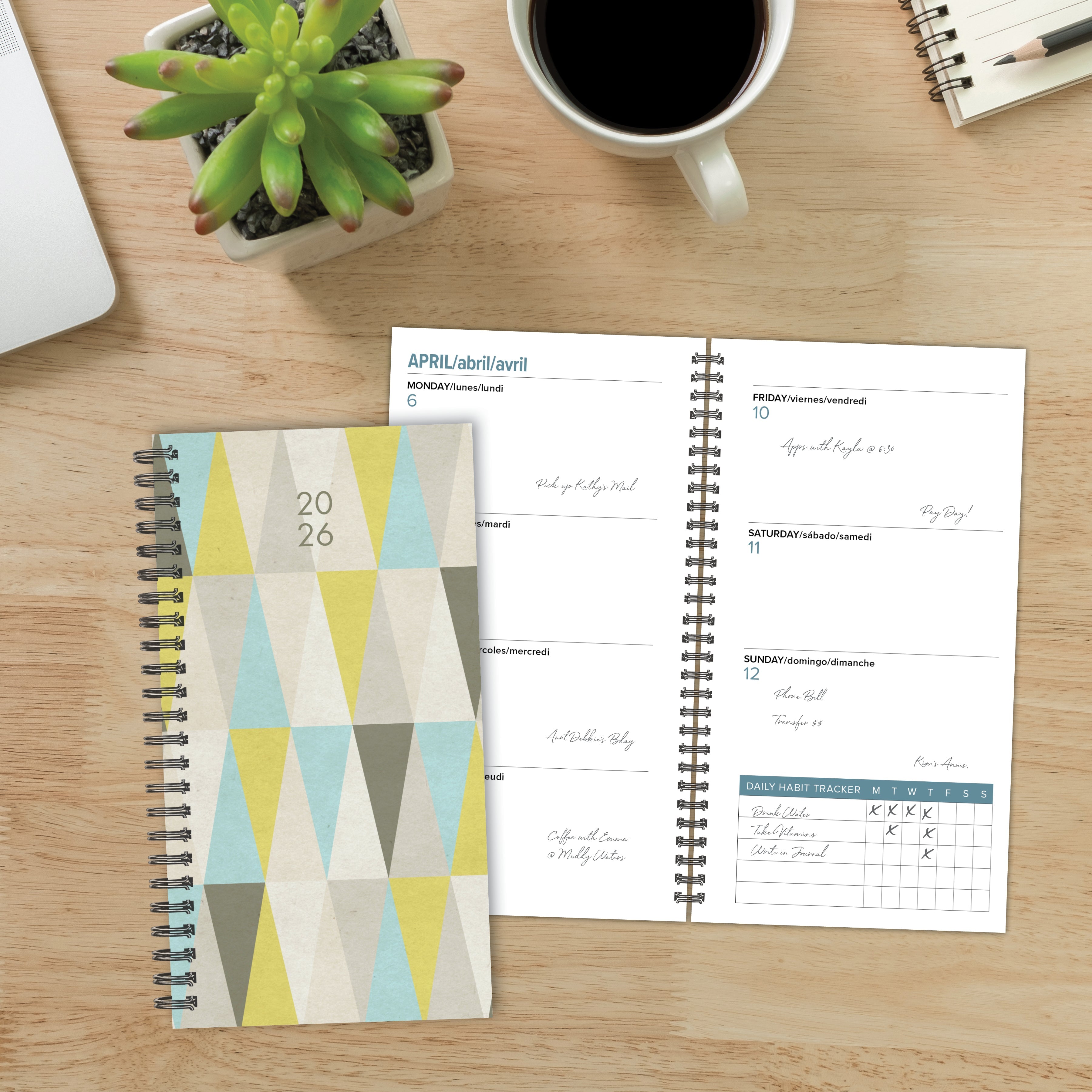 2026 Geometric - Weekly & Monthly Pocket Diary/Planner