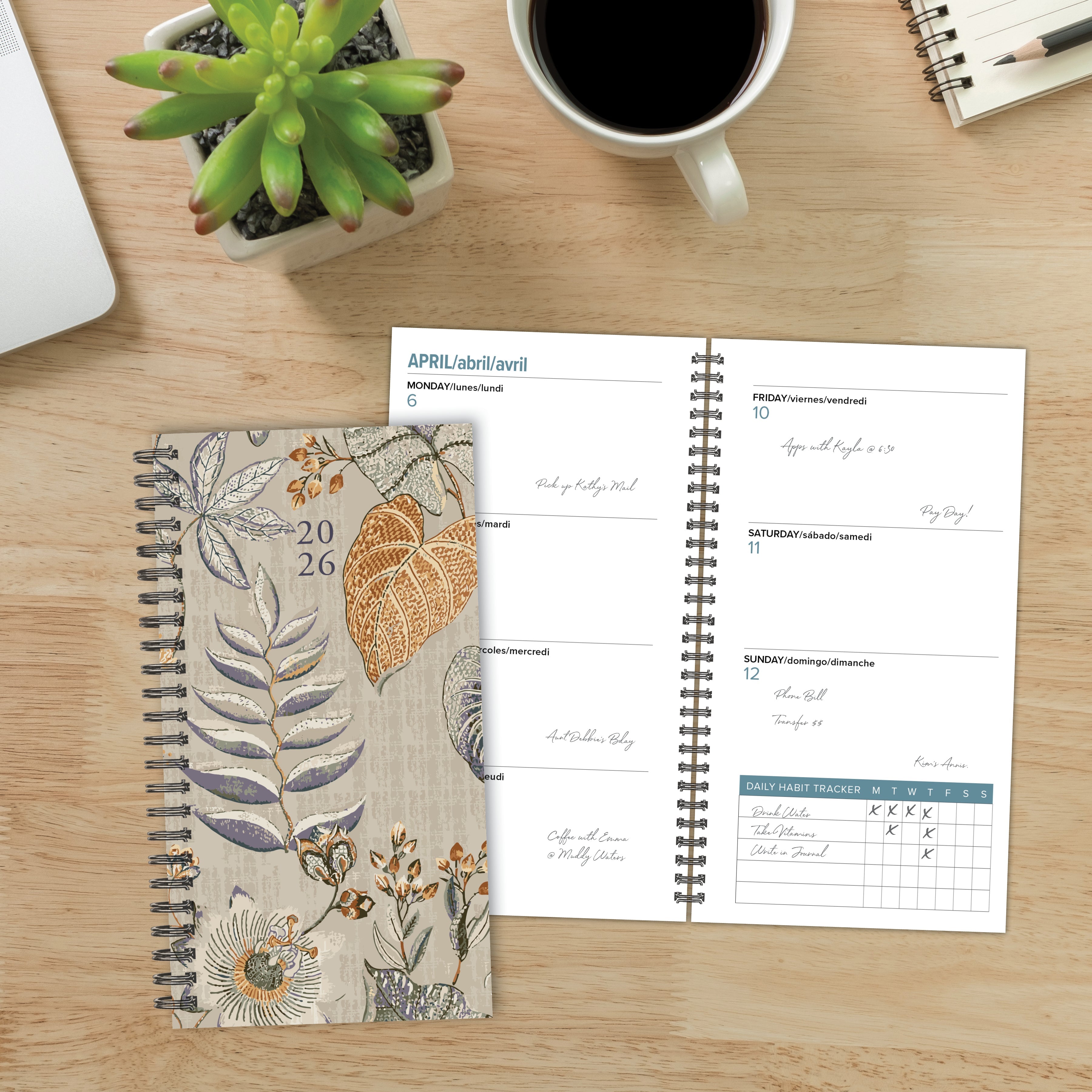 2026 Organic Tapestry - Weekly & Monthly Pocket Diary/Planner