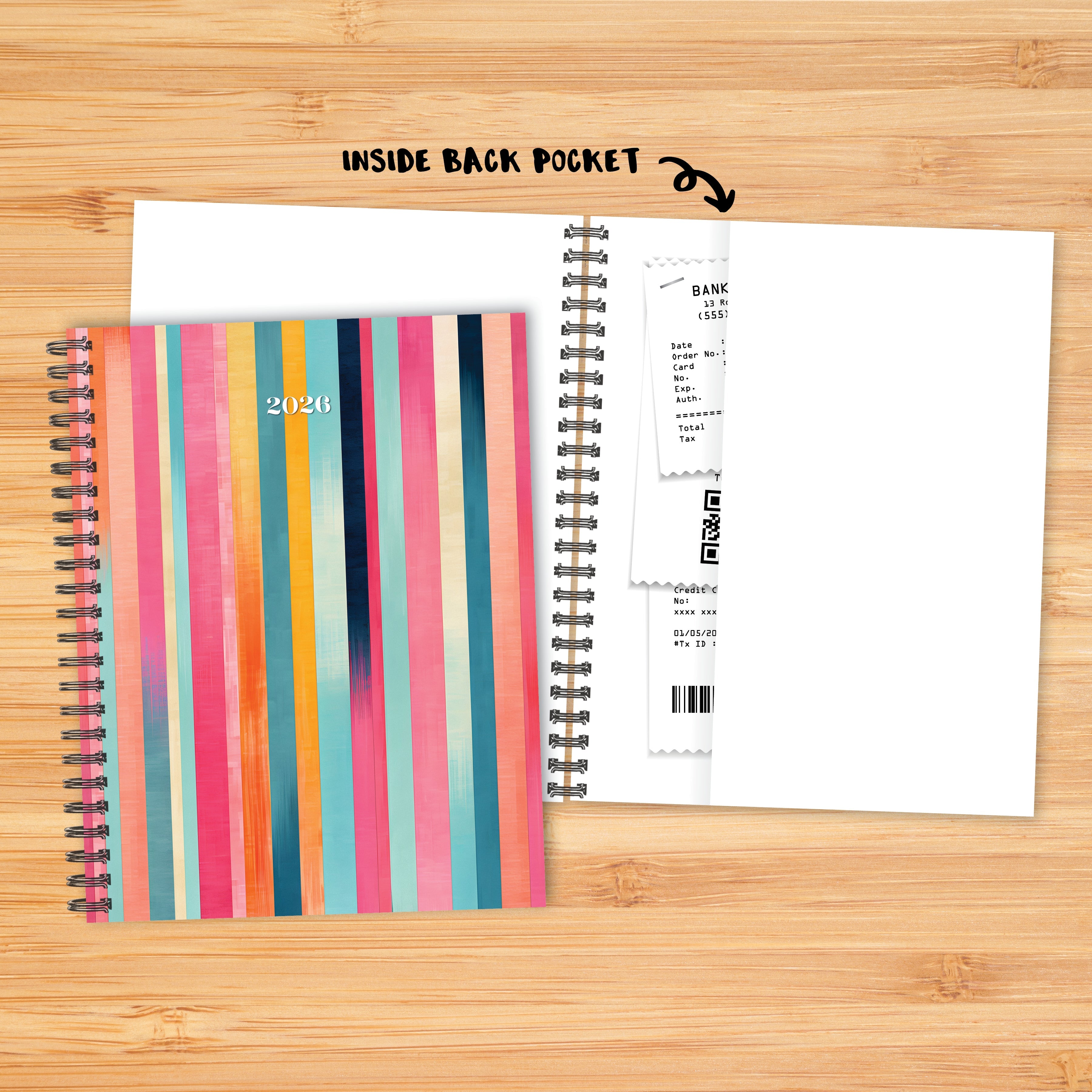 2026 Super Stripe - Monthly & Weekly Diary/Planner