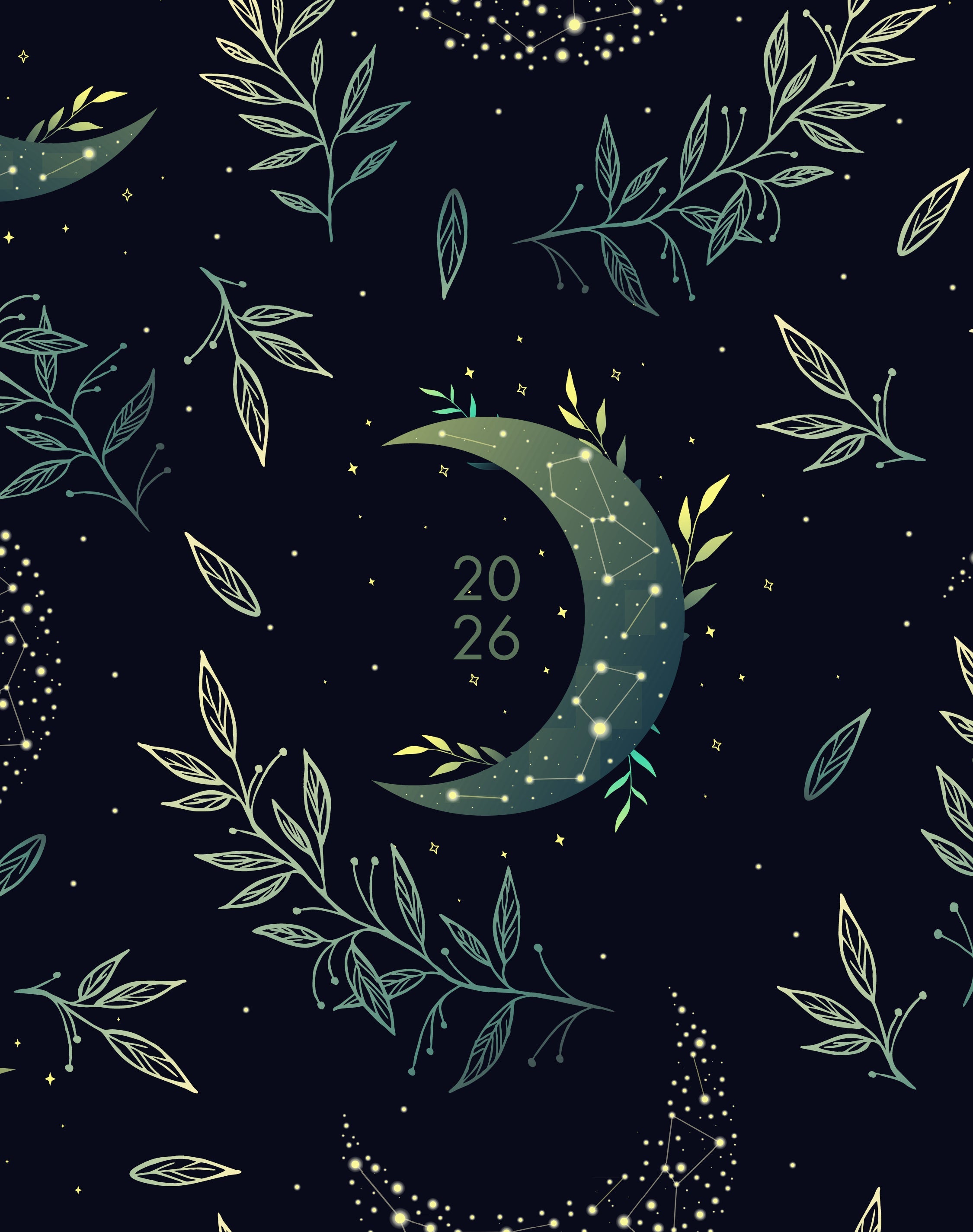 2026 Floral Moon - Monthly Diary/Planner