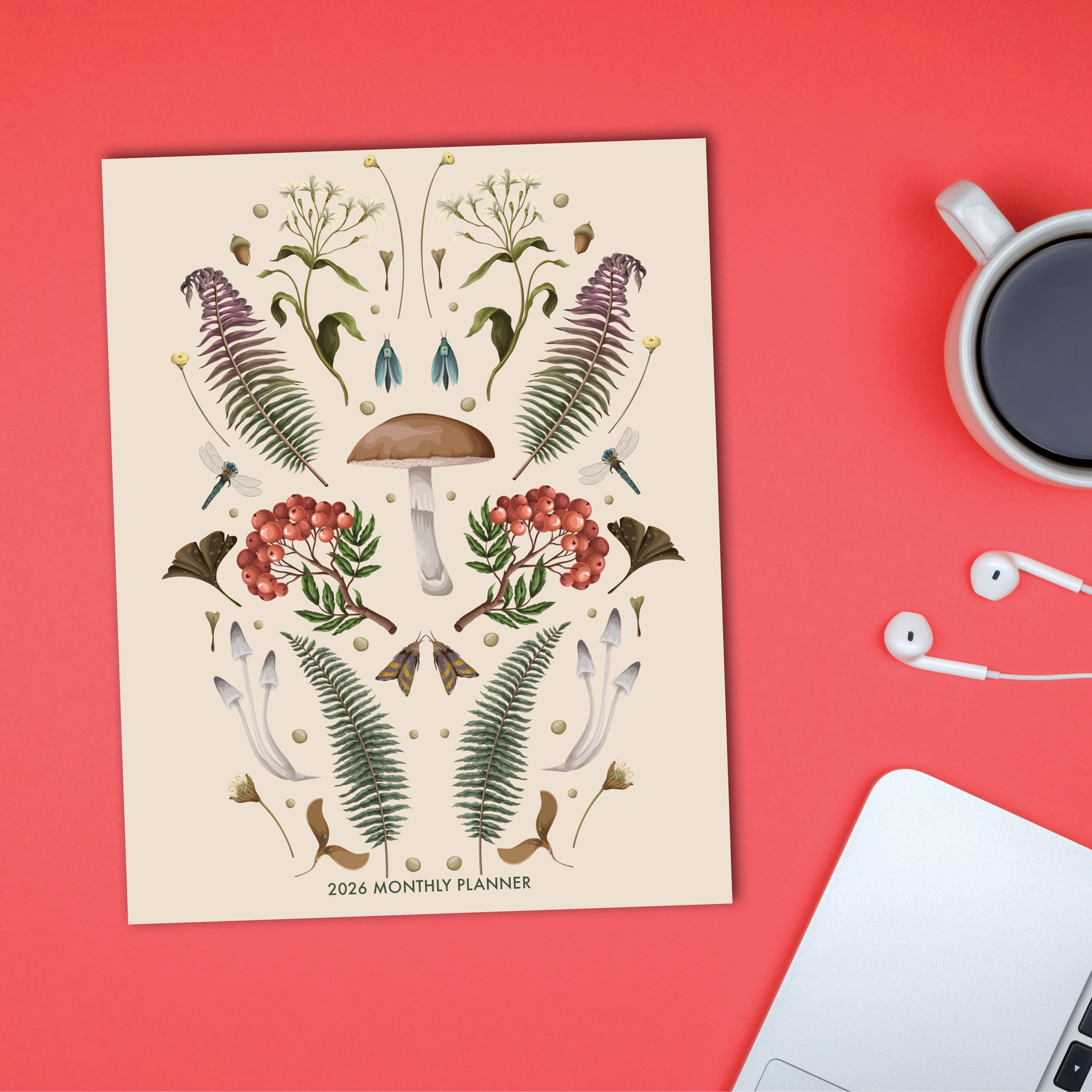 2026 Magic Mushroom - Monthly Diary/Planner