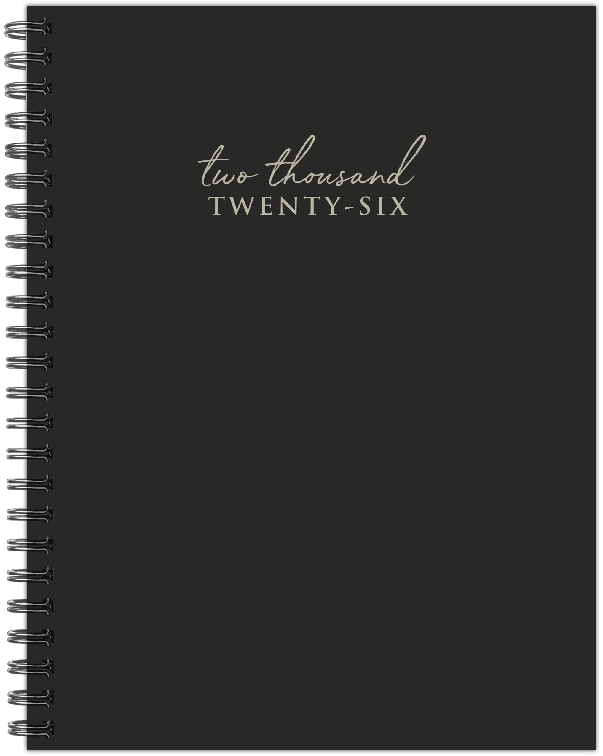 2026 Contemporary Black - Monthly & Weekly Diary/Planner