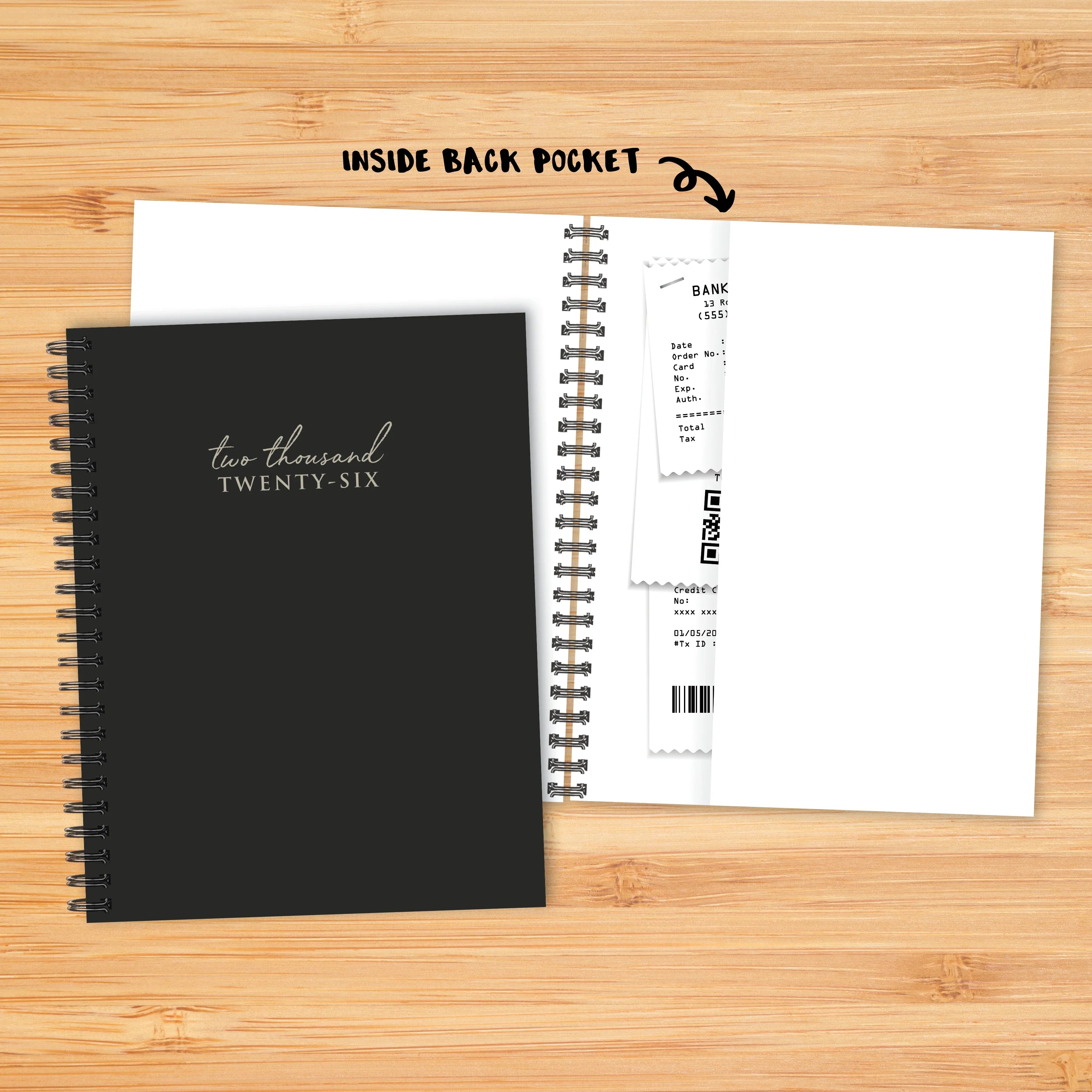 2026 Contemporary Black - Monthly & Weekly Diary/Planner