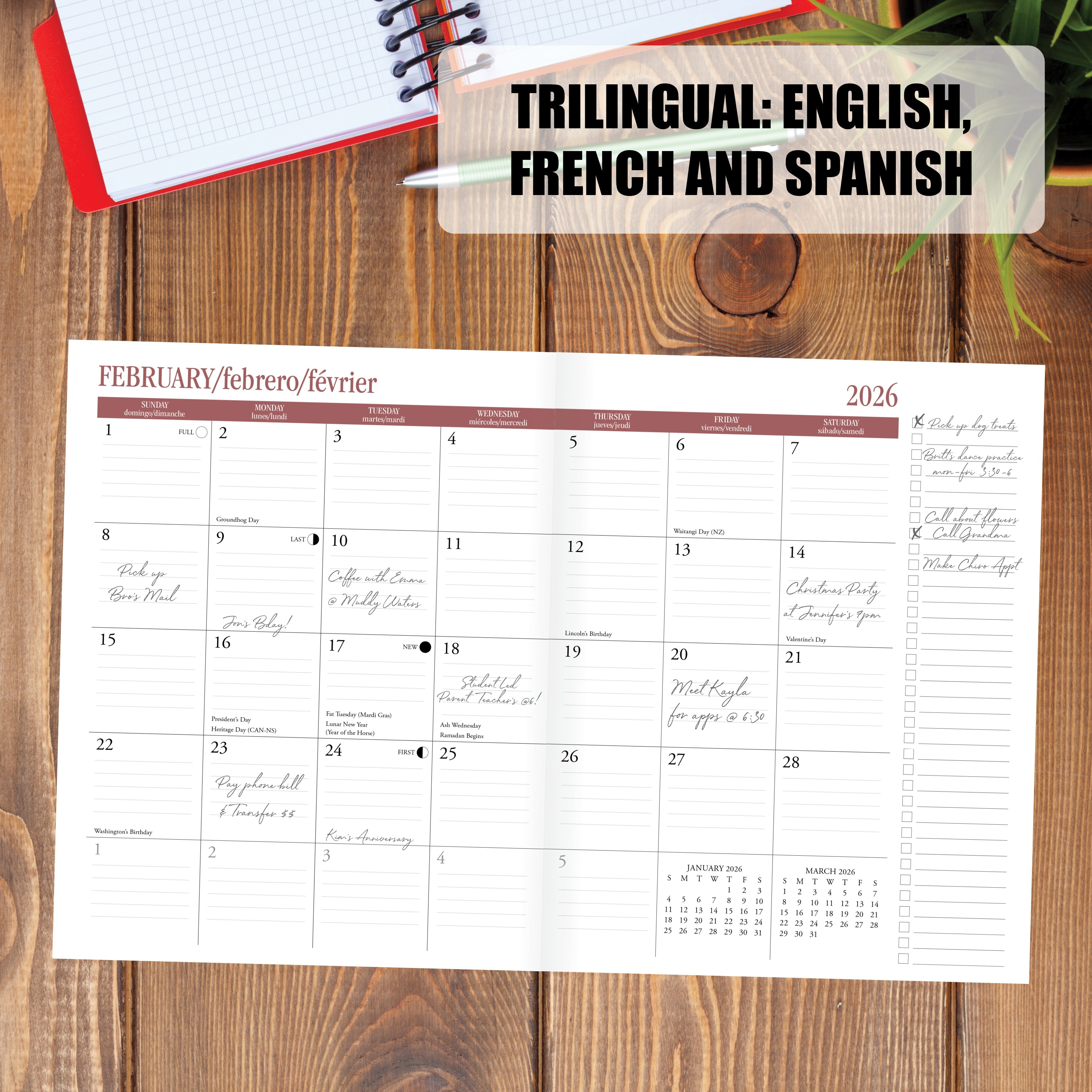 2026 Dreaming Tree - Monthly Diary/Planner