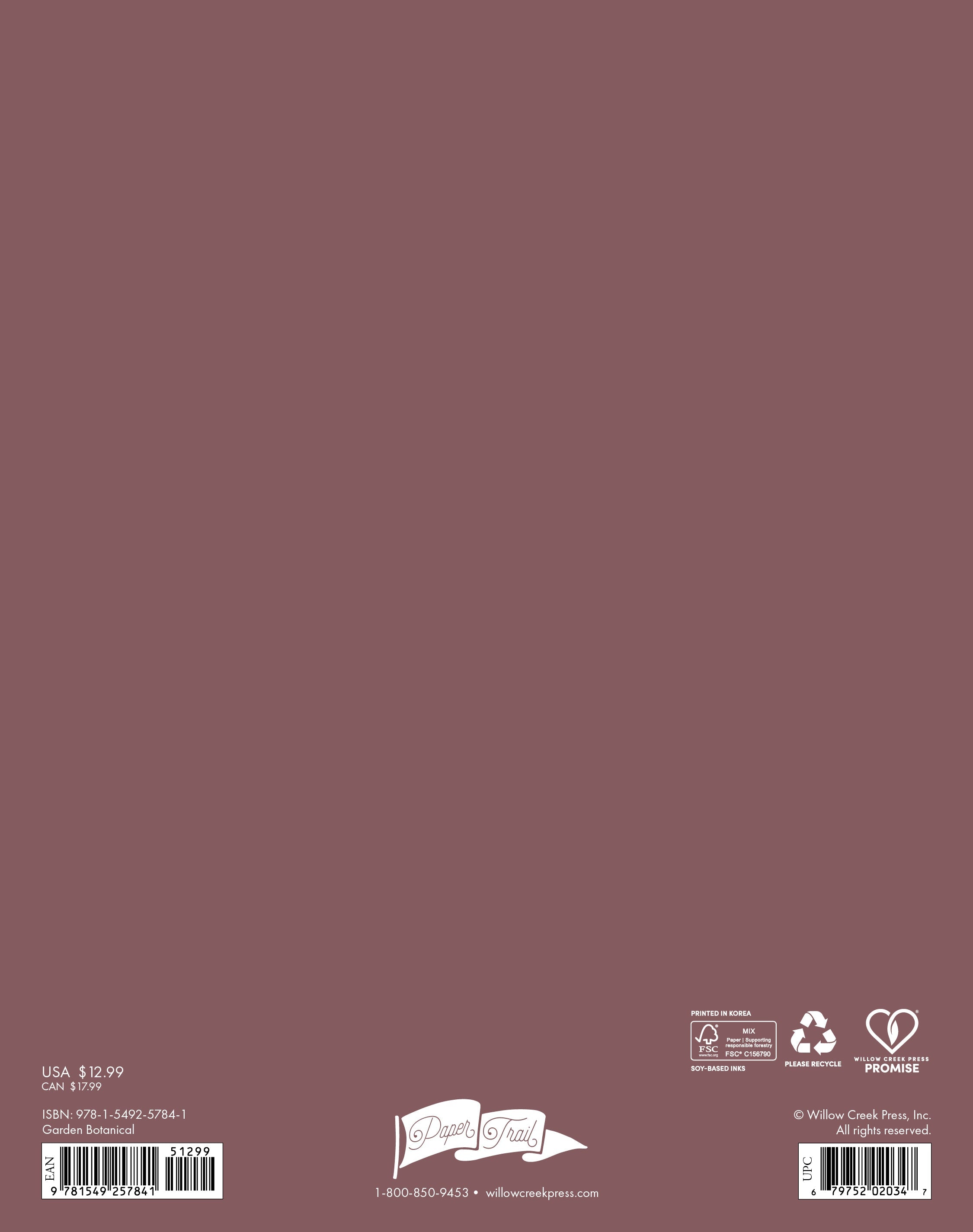 2026 Garden Botanical - Monthly Diary/Planner