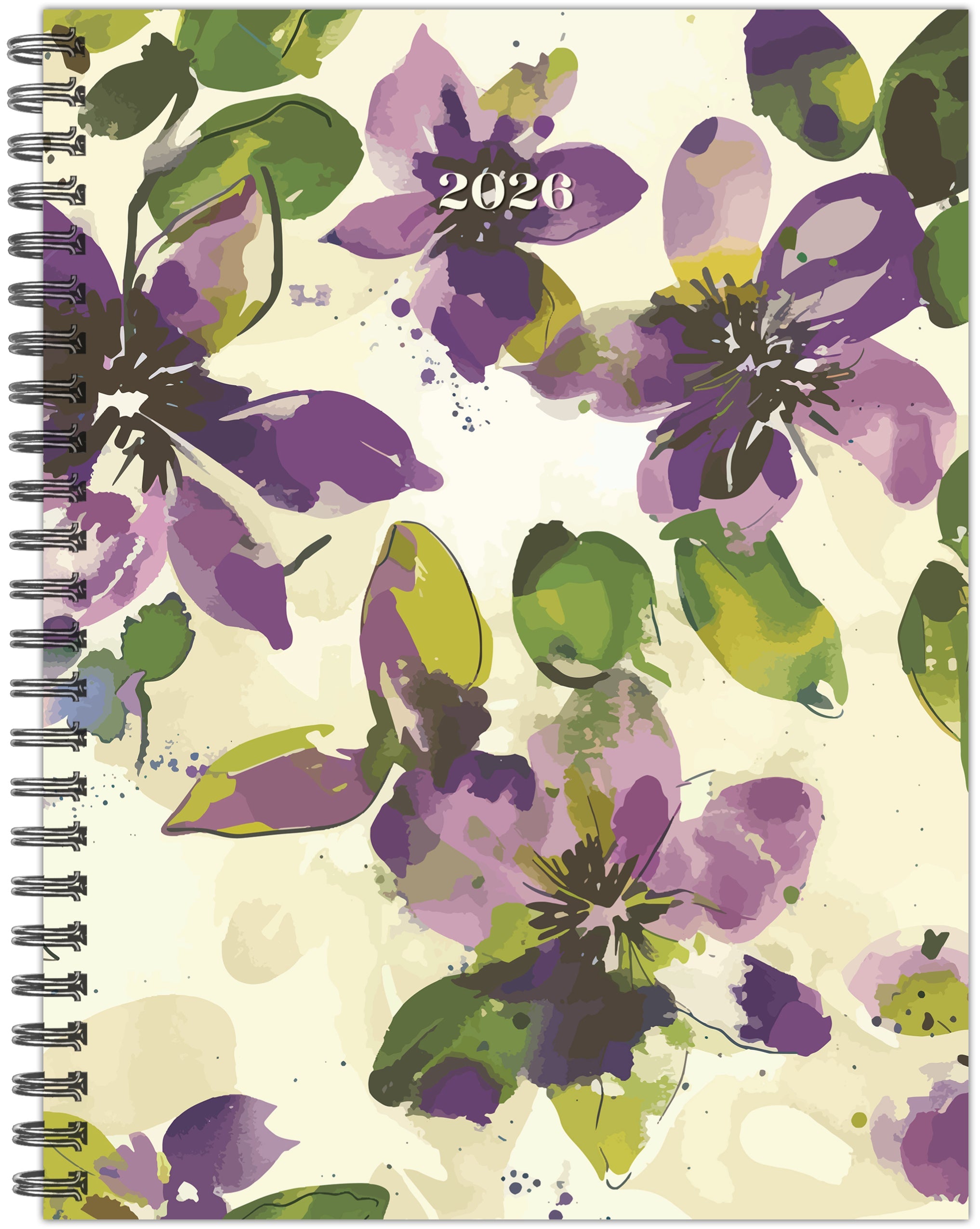 2026 Watercolor Floral - Monthly & Weekly Diary/Planner