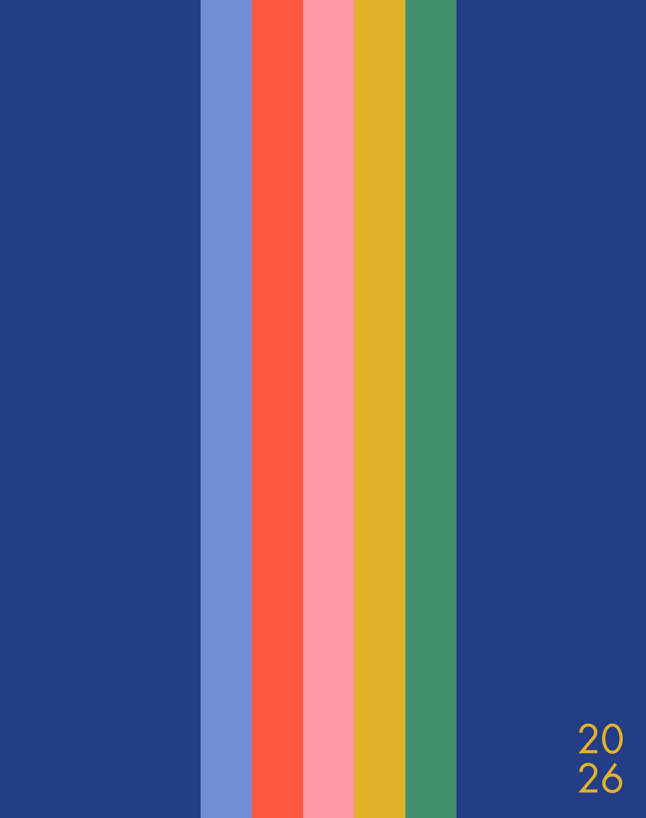 2026 Bold Stripe - Monthly Diary/Planner