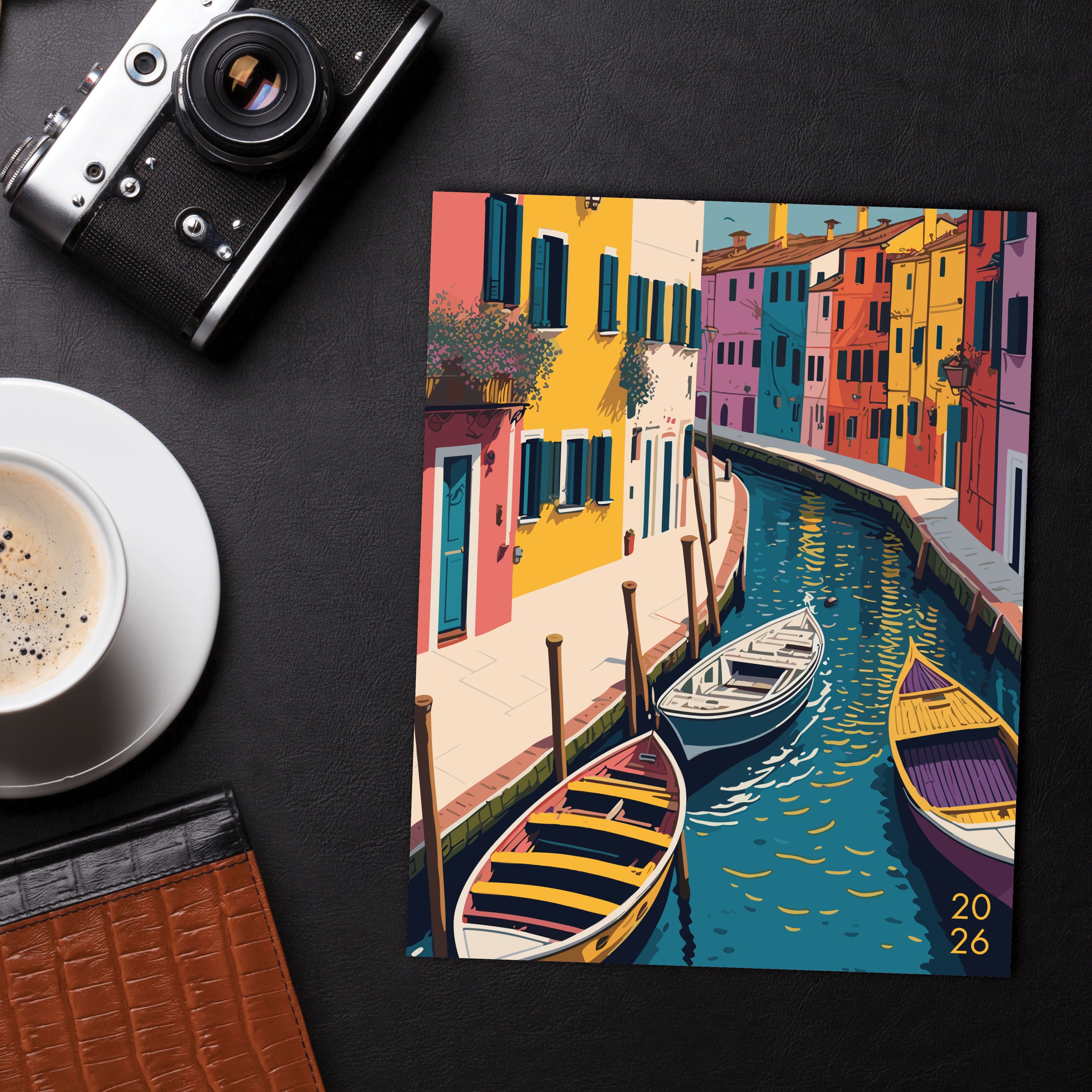 2026 Colorful Canal - Monthly Diary/Planner