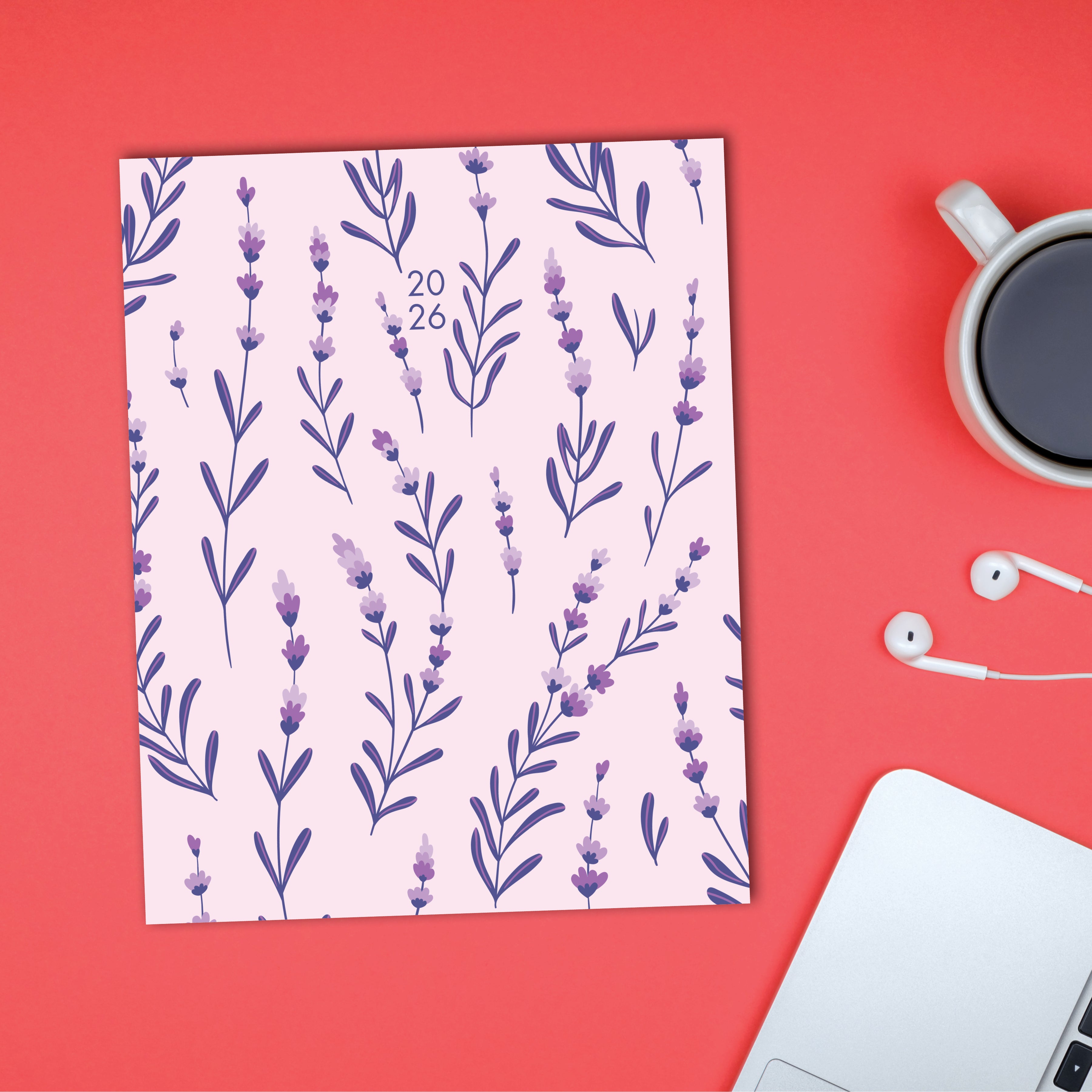 2026 Modern Floral - Monthly Diary/Planner