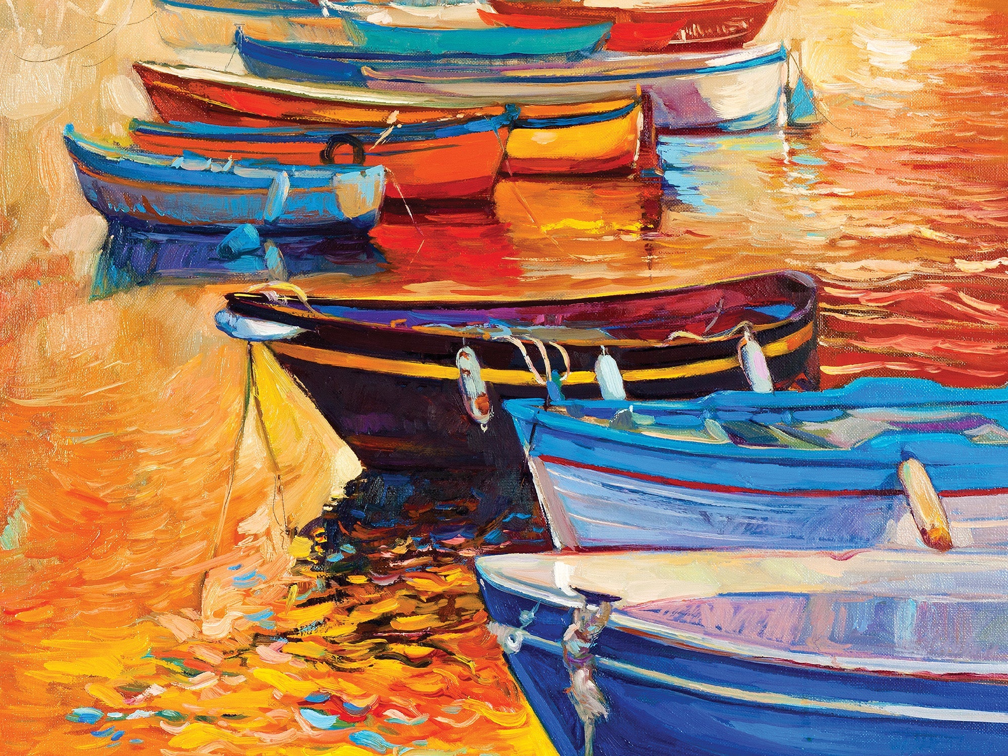 Boats in a Row 500 Piece - Jigsaw Puzzle