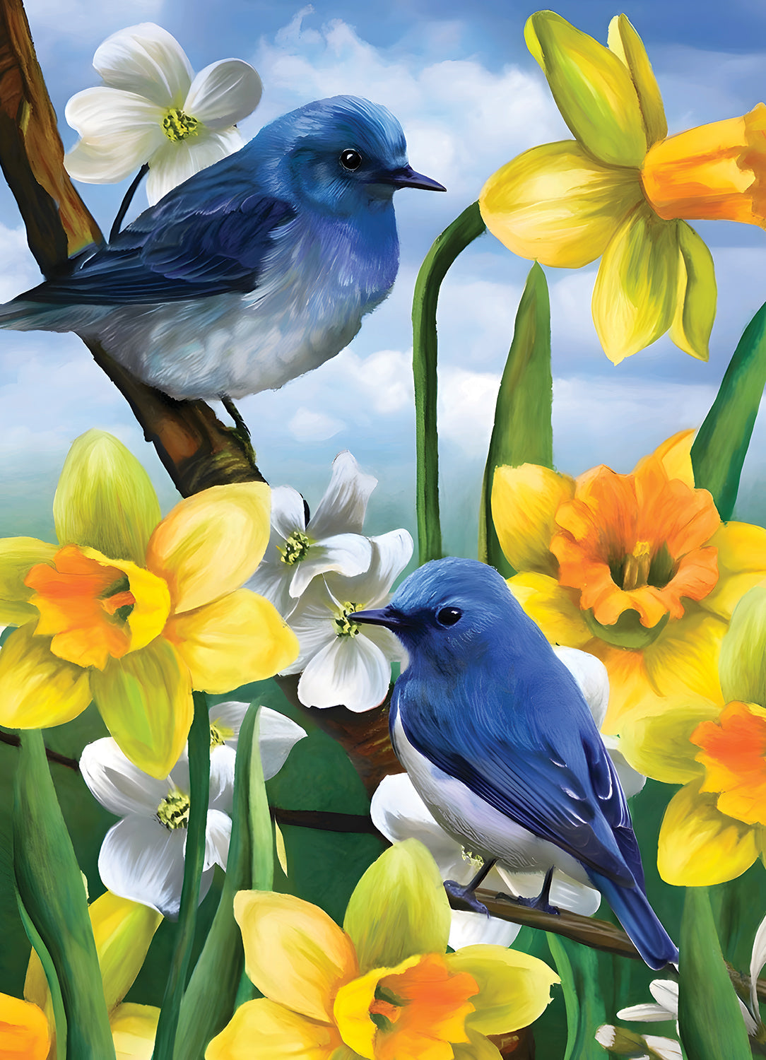 Mountain Bluebirds 1000 Piece - Jigsaw Puzzle