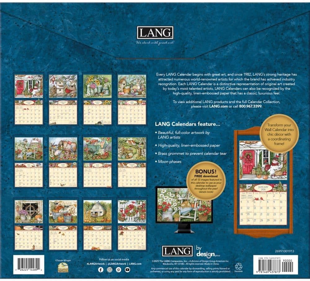 2026 LANG Heart & Home® - Deluxe Wall Calendar