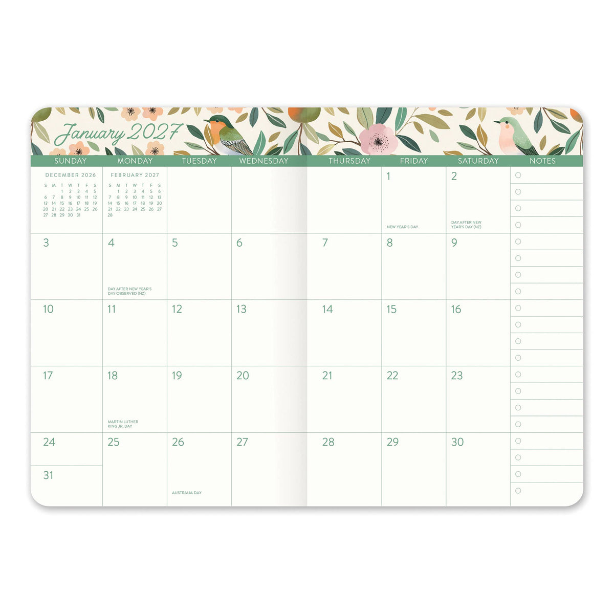2027 Birds & Blooms Monthly Pocket Planner
