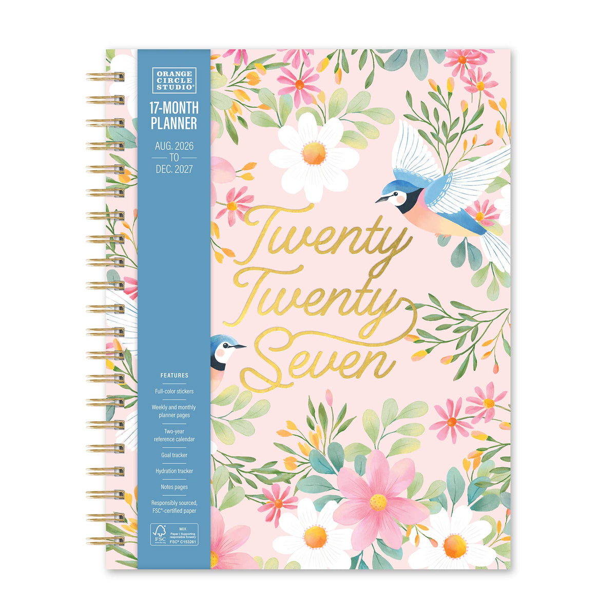 2027 Birds & Blooms Extra-Large Spiral Planner