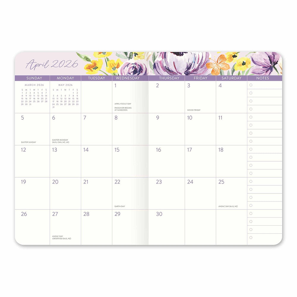 2026 Bella Flora - 17-Month Monthly Pocket Diary/Planner