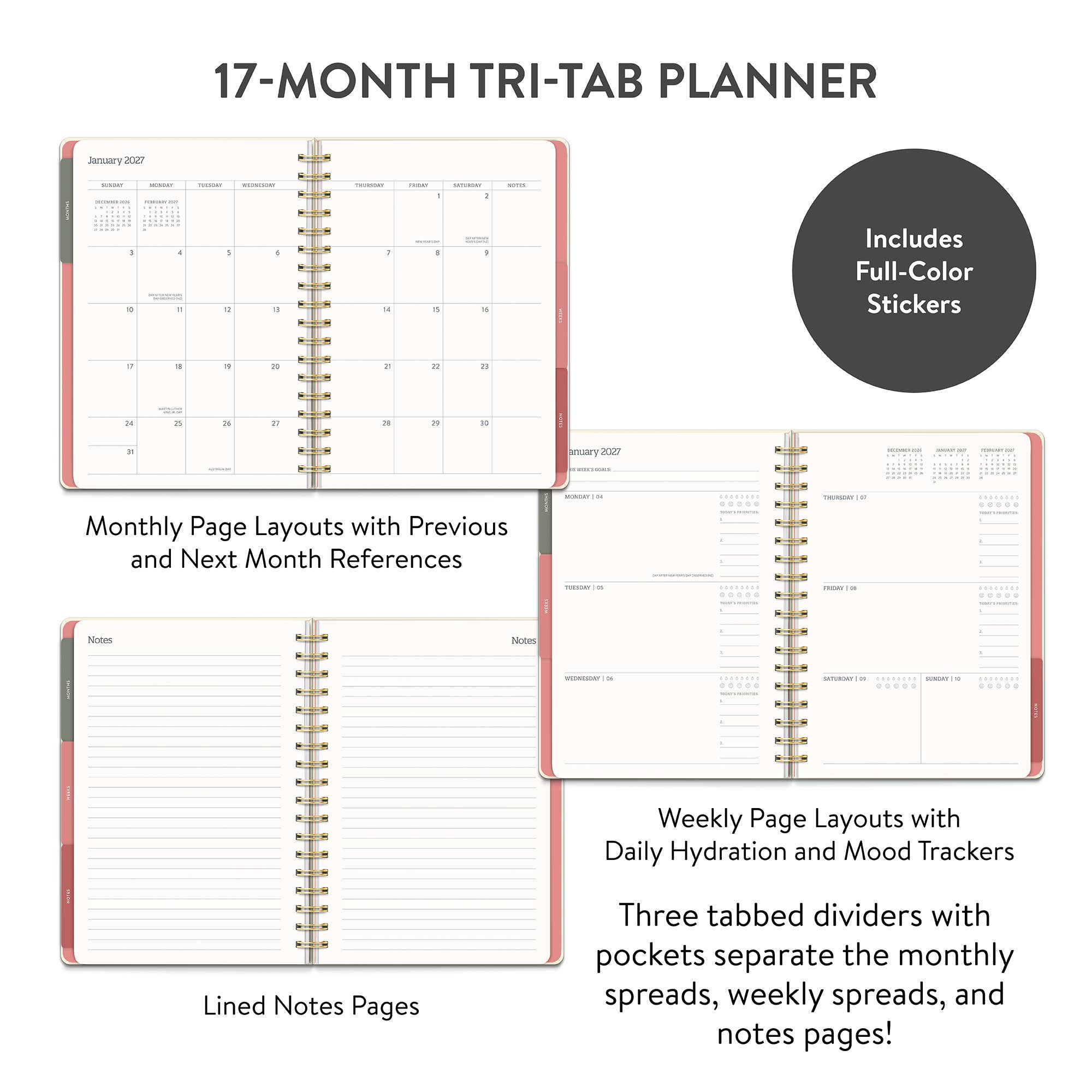 2027 Age of Romance Tri-Tab Planner
