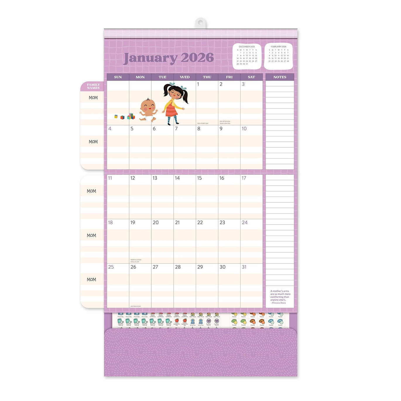 2026 Mom Do It All - 17-Month Magnetic Square Wall Calendar