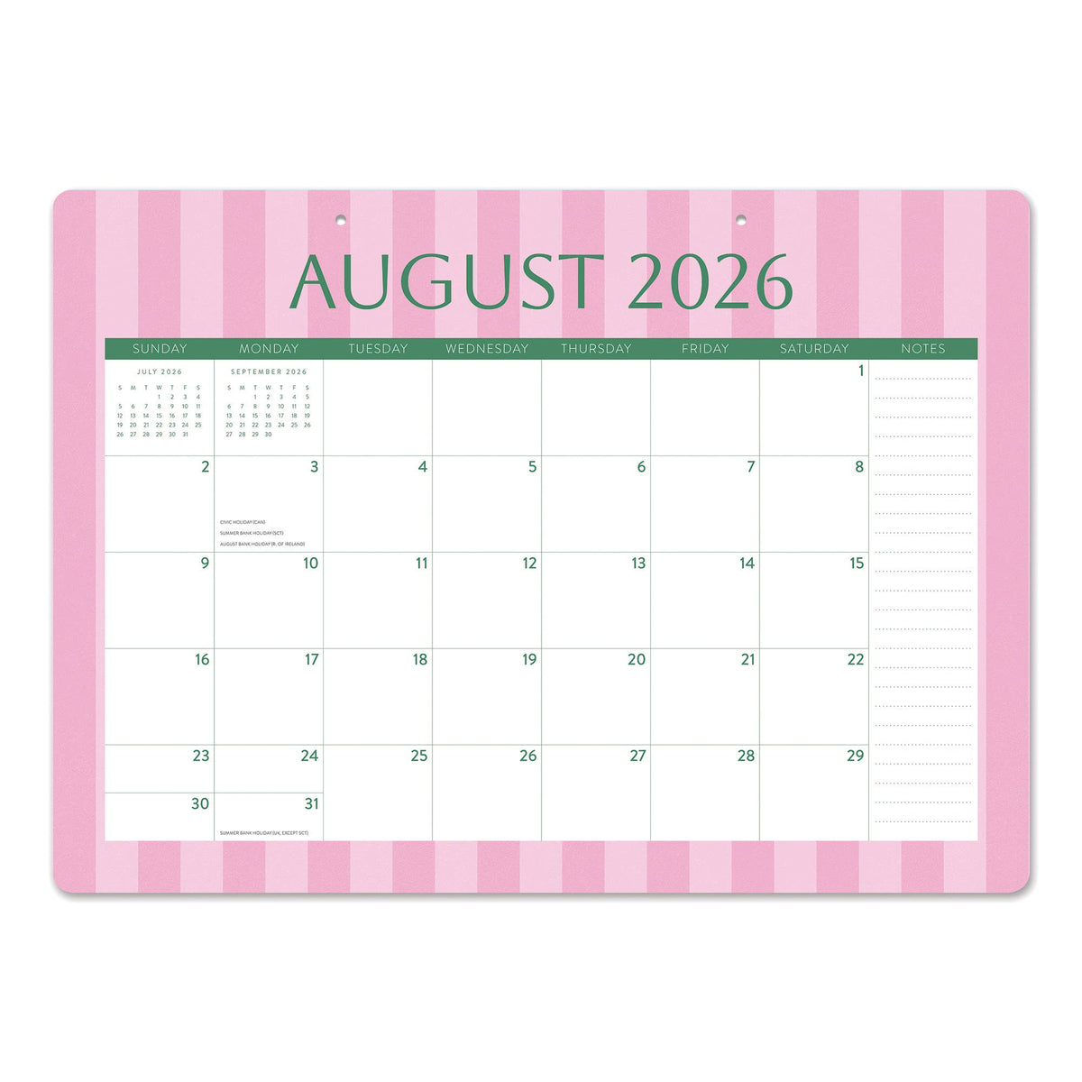 2027 Cabana Stripes Decorative Desk Blotter