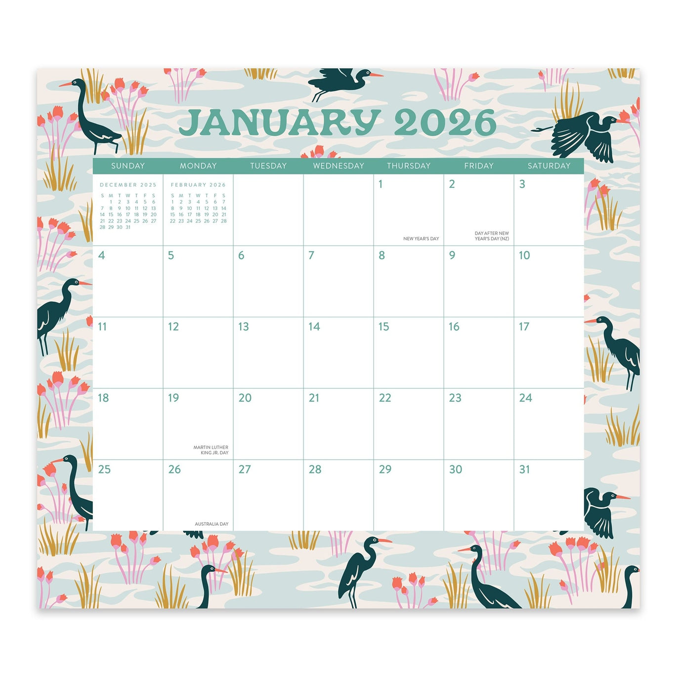 2026 Catching Color - 17-Month Monthly Magnetic Pad Calendar