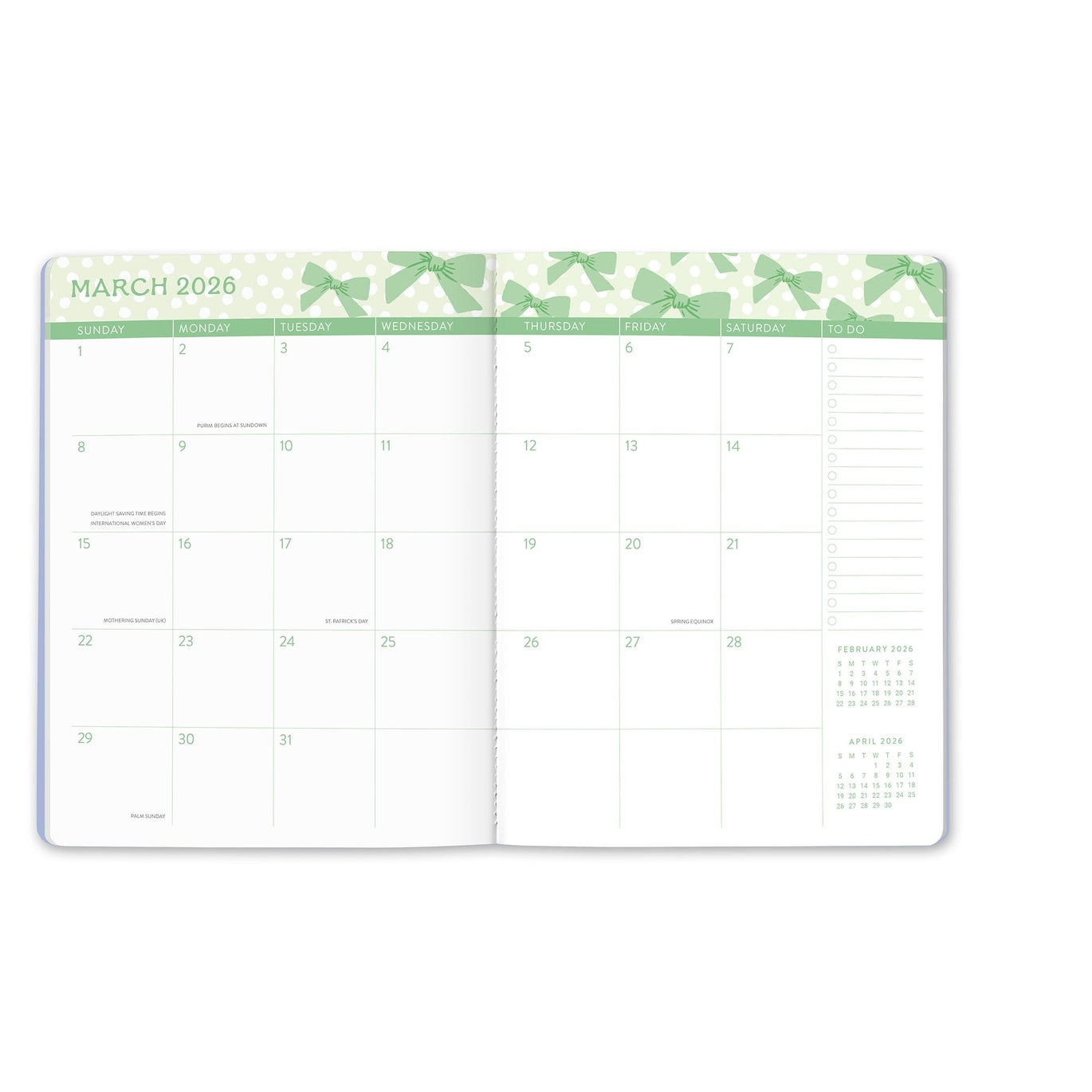 2026 Sweet Bow - Just Right 17-Month Monthly Diary/Planner