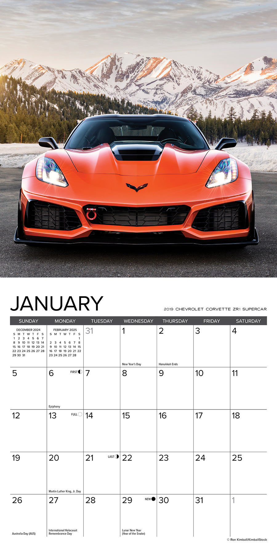 2025 Corvette - Mini Wall Calendar