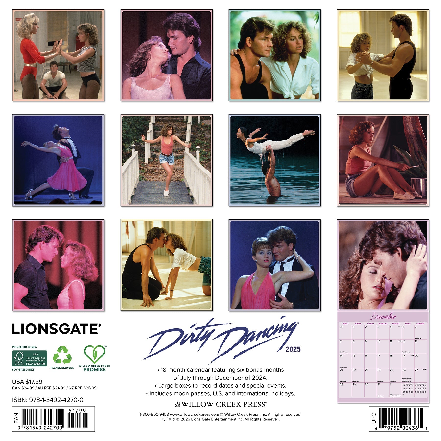 2025 Dirty Dancing - Square Wall Calendar