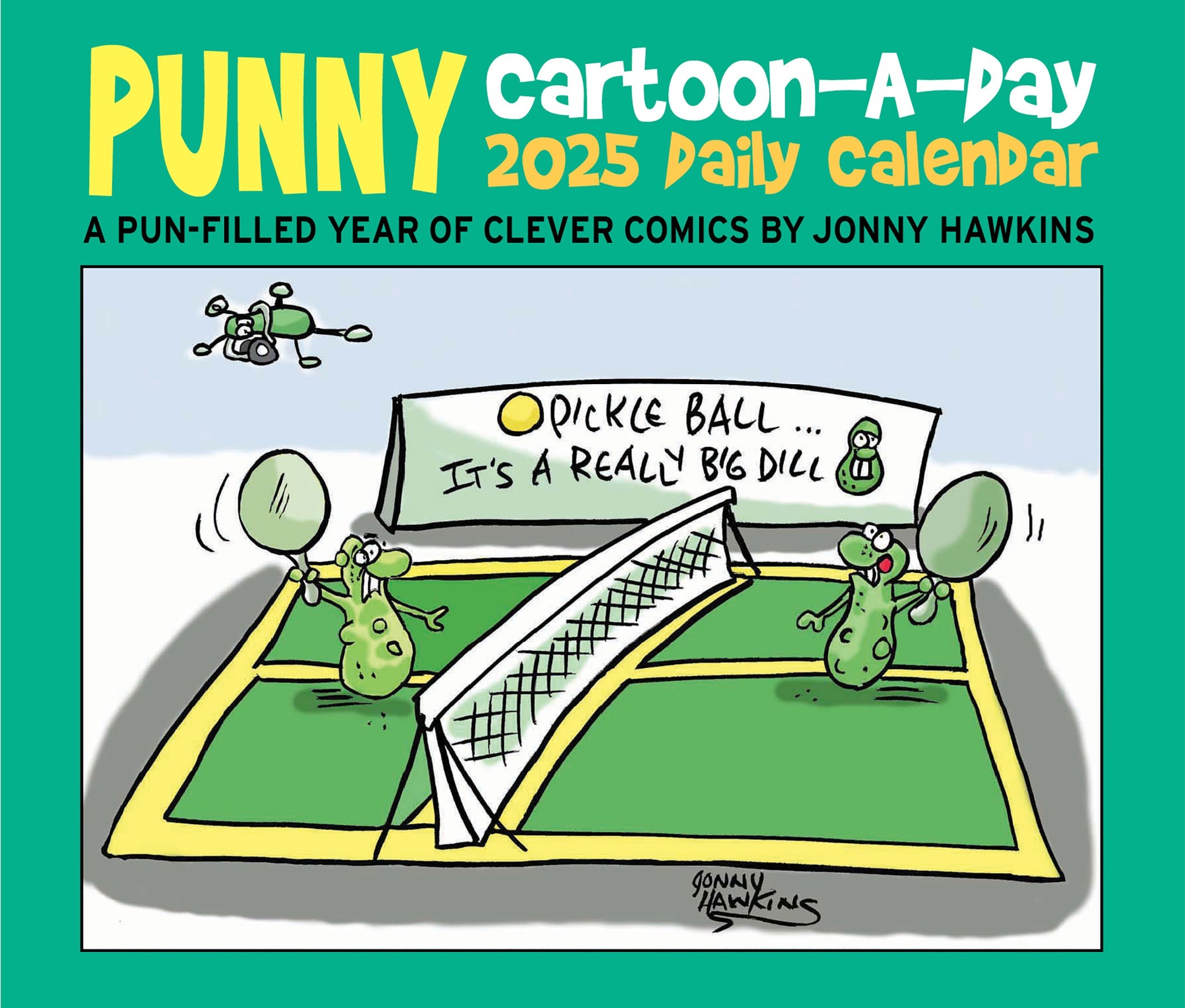 2025 Punny Cartoon-A-Day by Jonny Hawkins - Daily Boxed Page-A-Day Calendar
