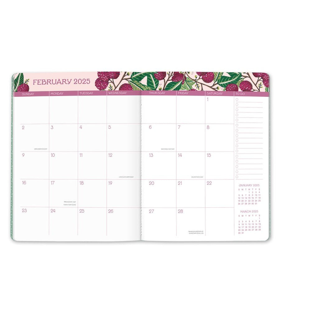 2025 Fruit & Flora - Just Right Monthly Diary/Planner by Orange Circle Studio