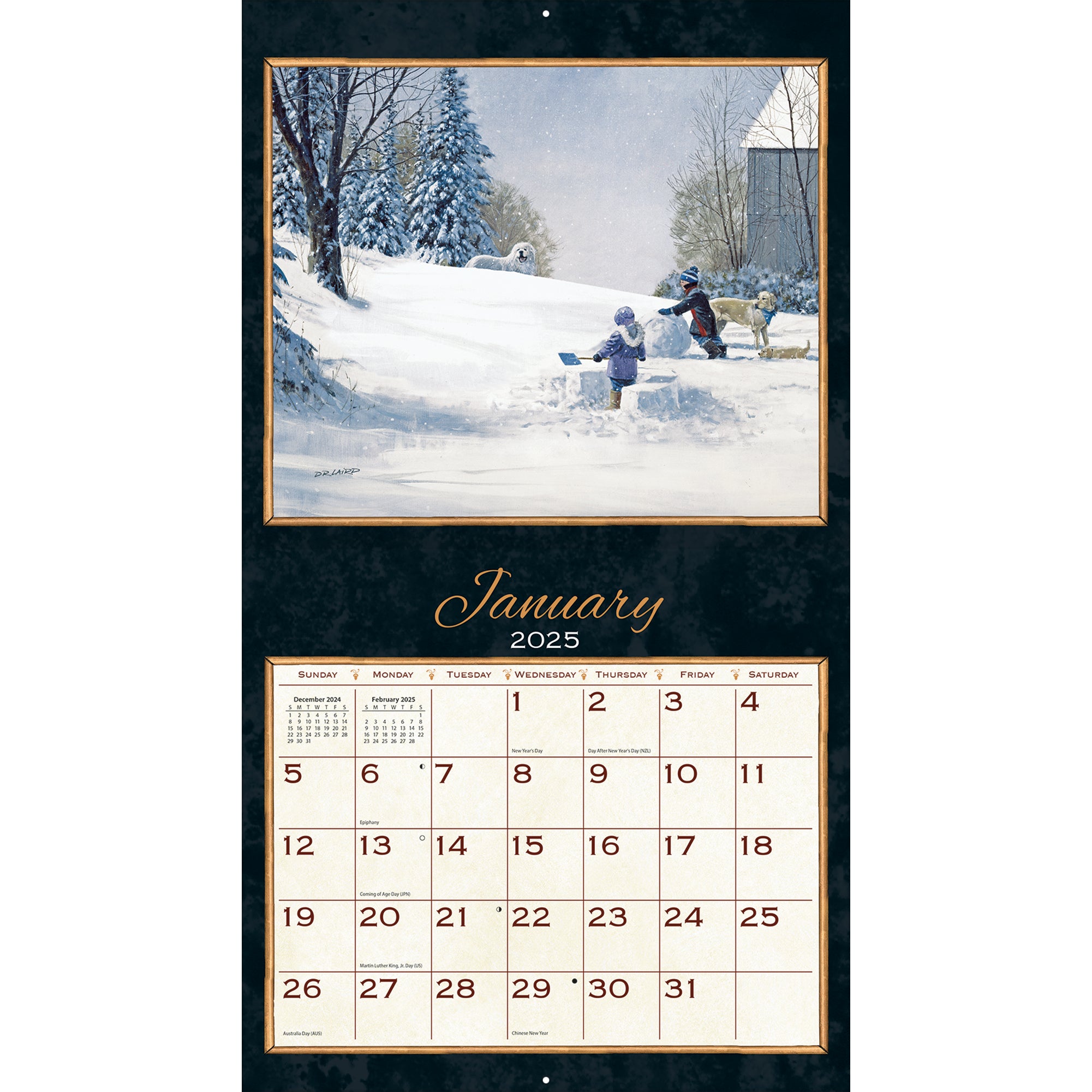 2025 Treasured Times By D.R. Laird - LANG Deluxe Wall Calendar