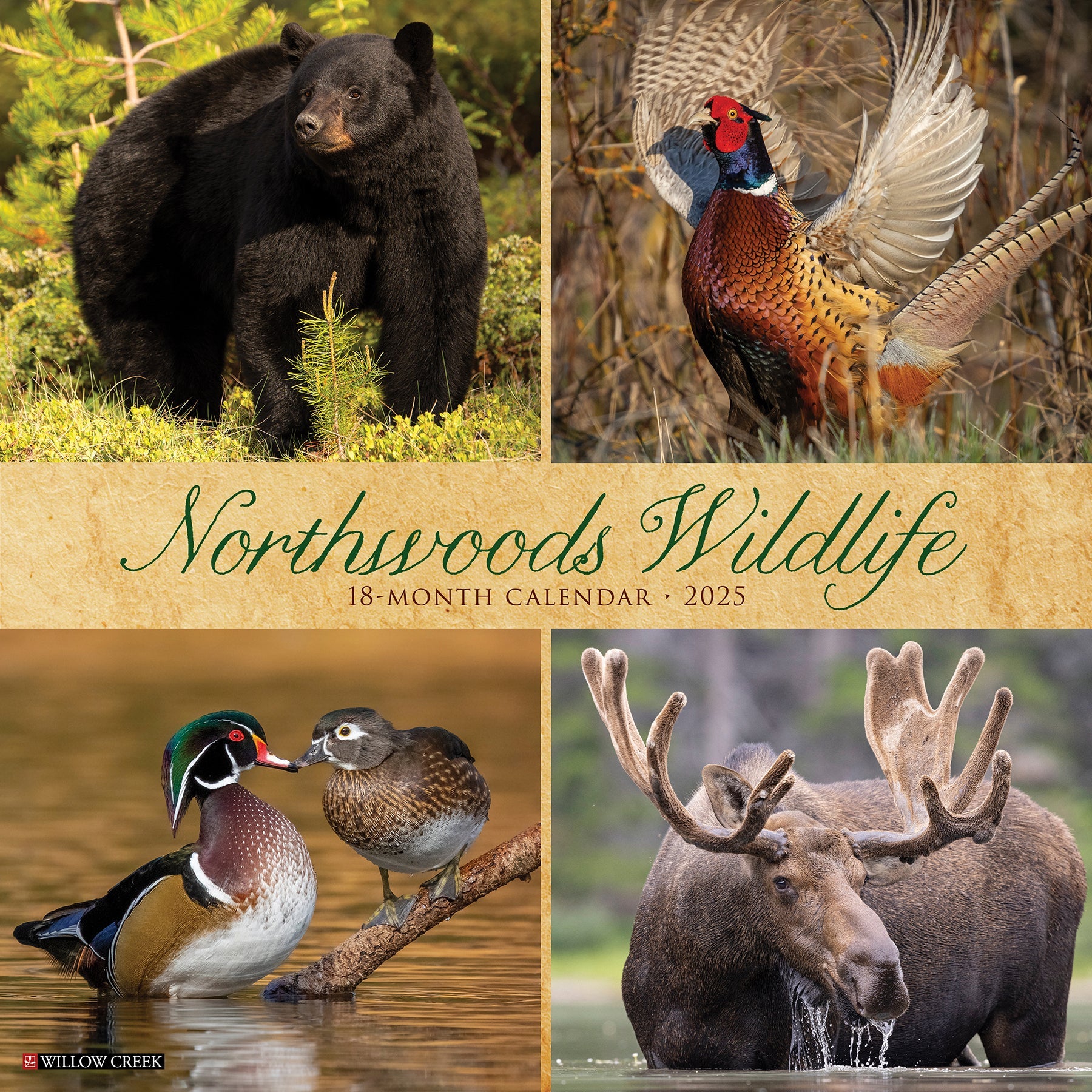 2025 Northwoods Wildlife - Square Wall Calendar