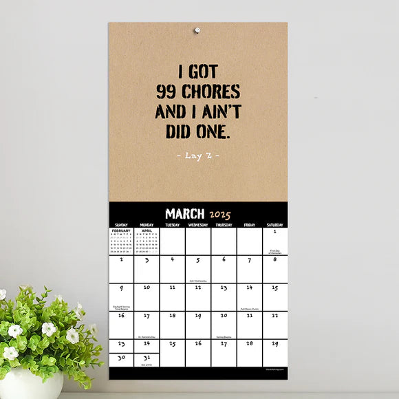 2025 Anti-Affirmations & Sarcasm - Mini Wall Calendar