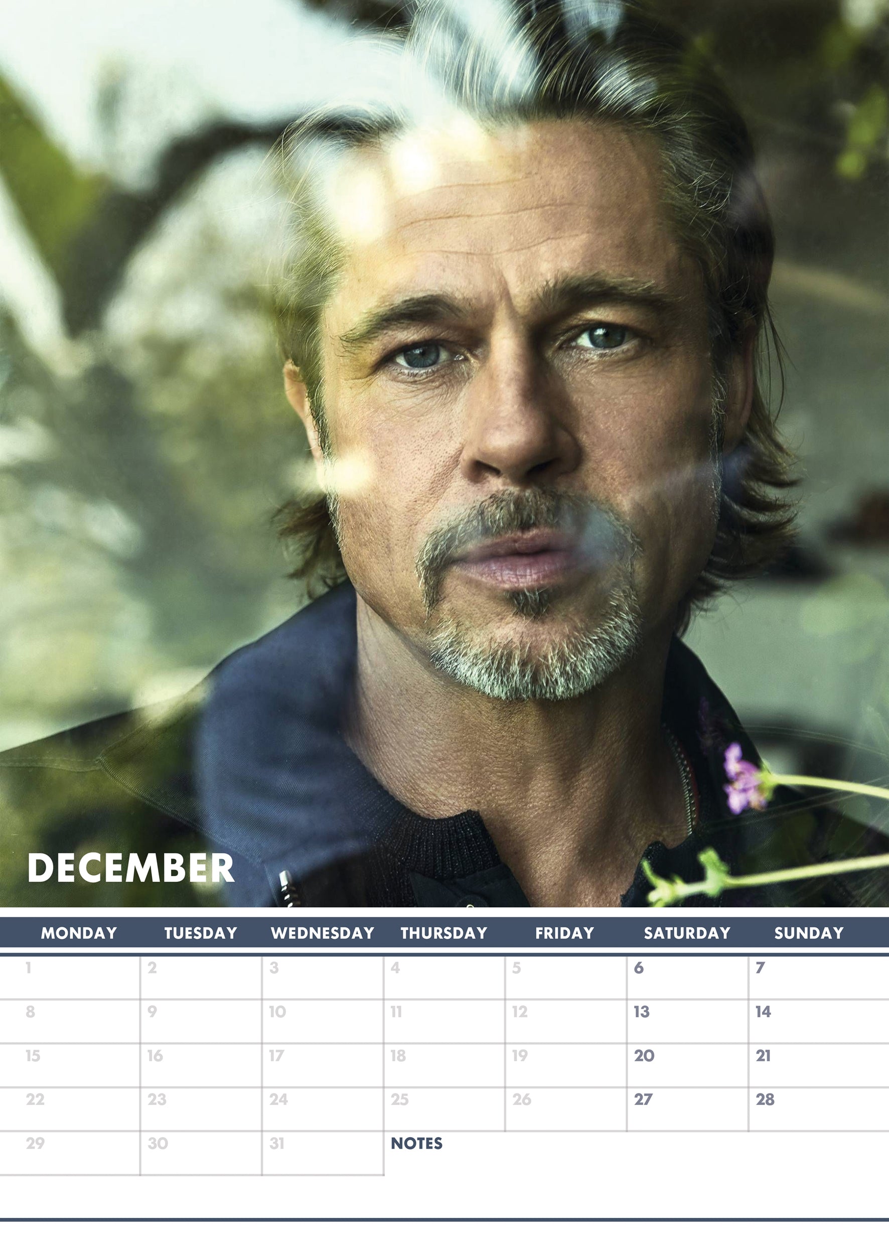 2025 Brad Pitt - A3 Wall Calendar