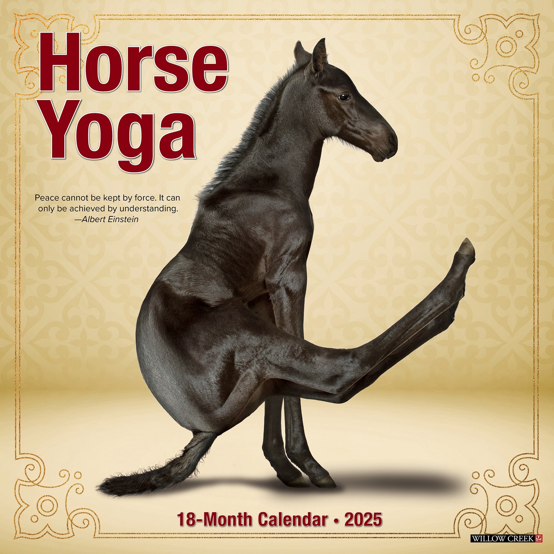 2025 Horse Yoga - Square Wall Calendar